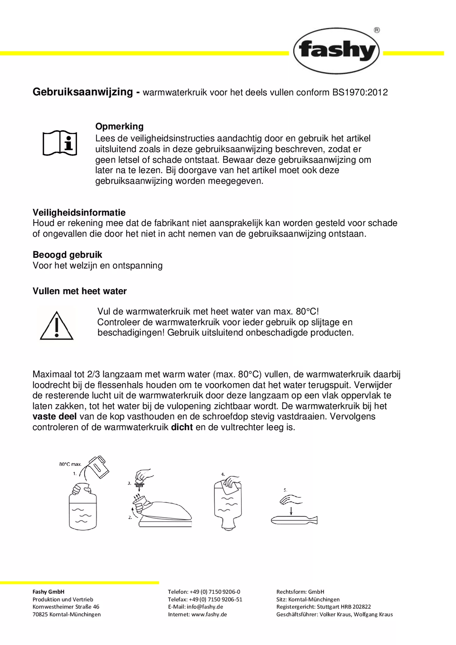 Warmwaterzak Dubbelgeribbeld Cranberry afbeelding van document #1, gebruiksaanwijzing