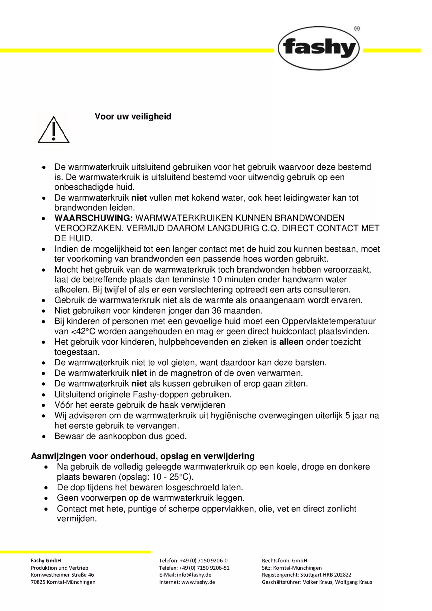 Warmwaterzak Dubbelgeribbeld Cranberry afbeelding van document #2, gebruiksaanwijzing