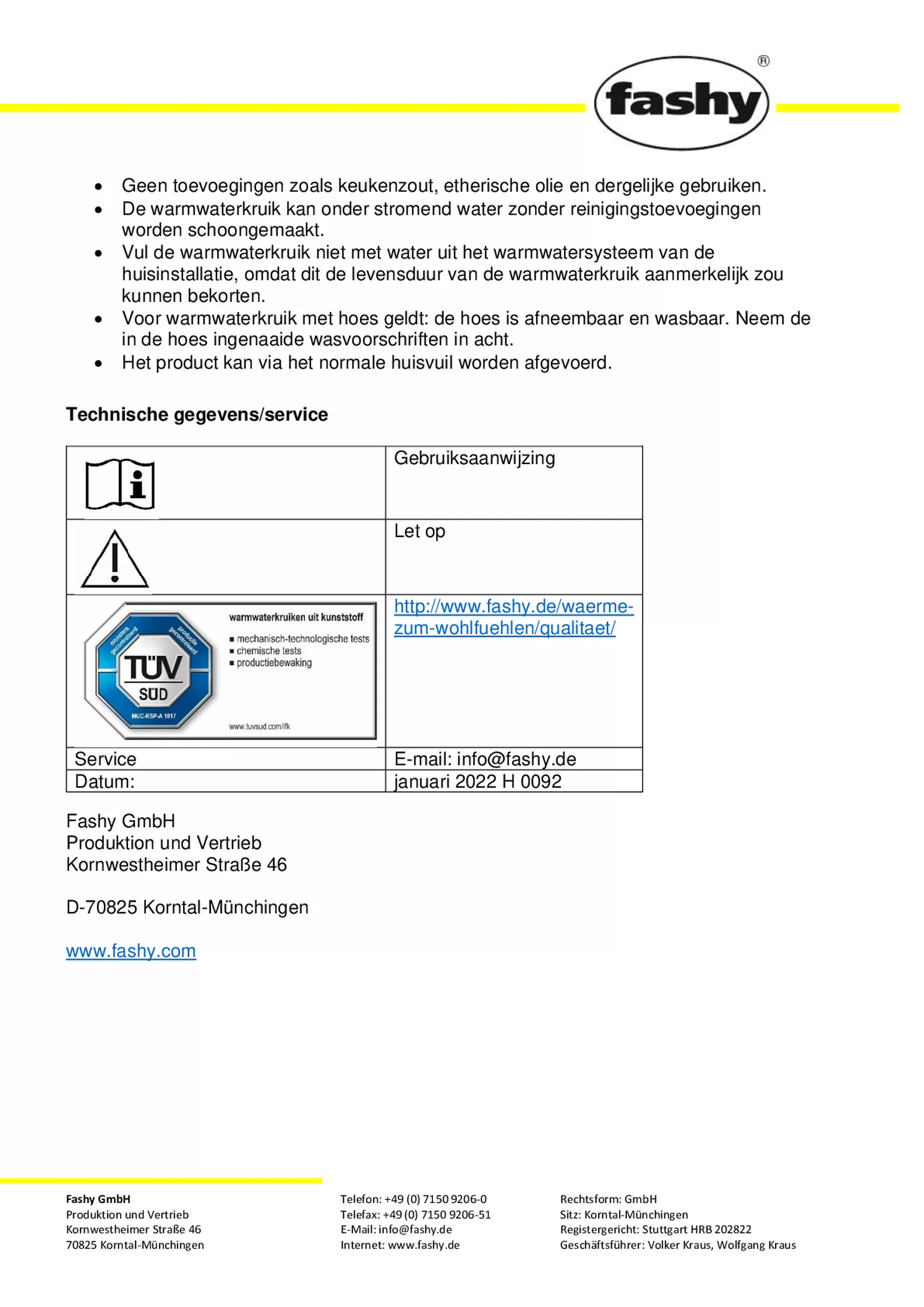 Warmwaterzak Dubbelgeribbeld Cranberry afbeelding van document #3, gebruiksaanwijzing