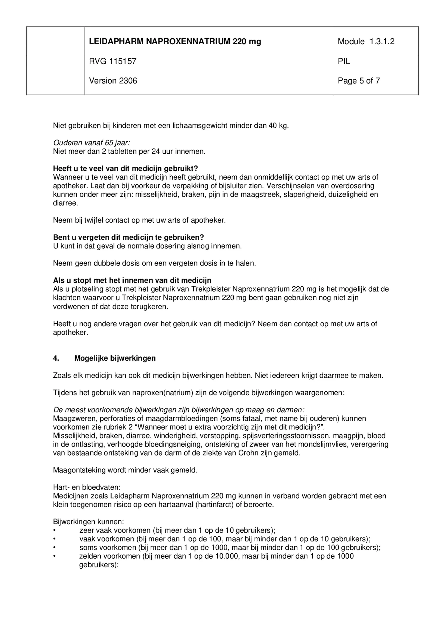 Naproxennatrium 220mg Tabletten afbeelding van document #5, bijsluiter