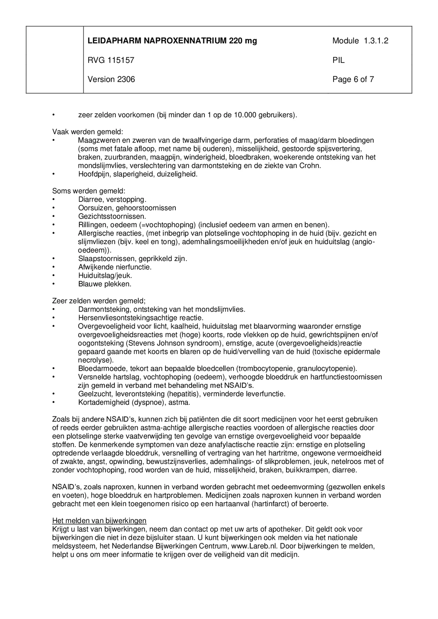 Naproxennatrium 220mg Tabletten afbeelding van document #6, bijsluiter