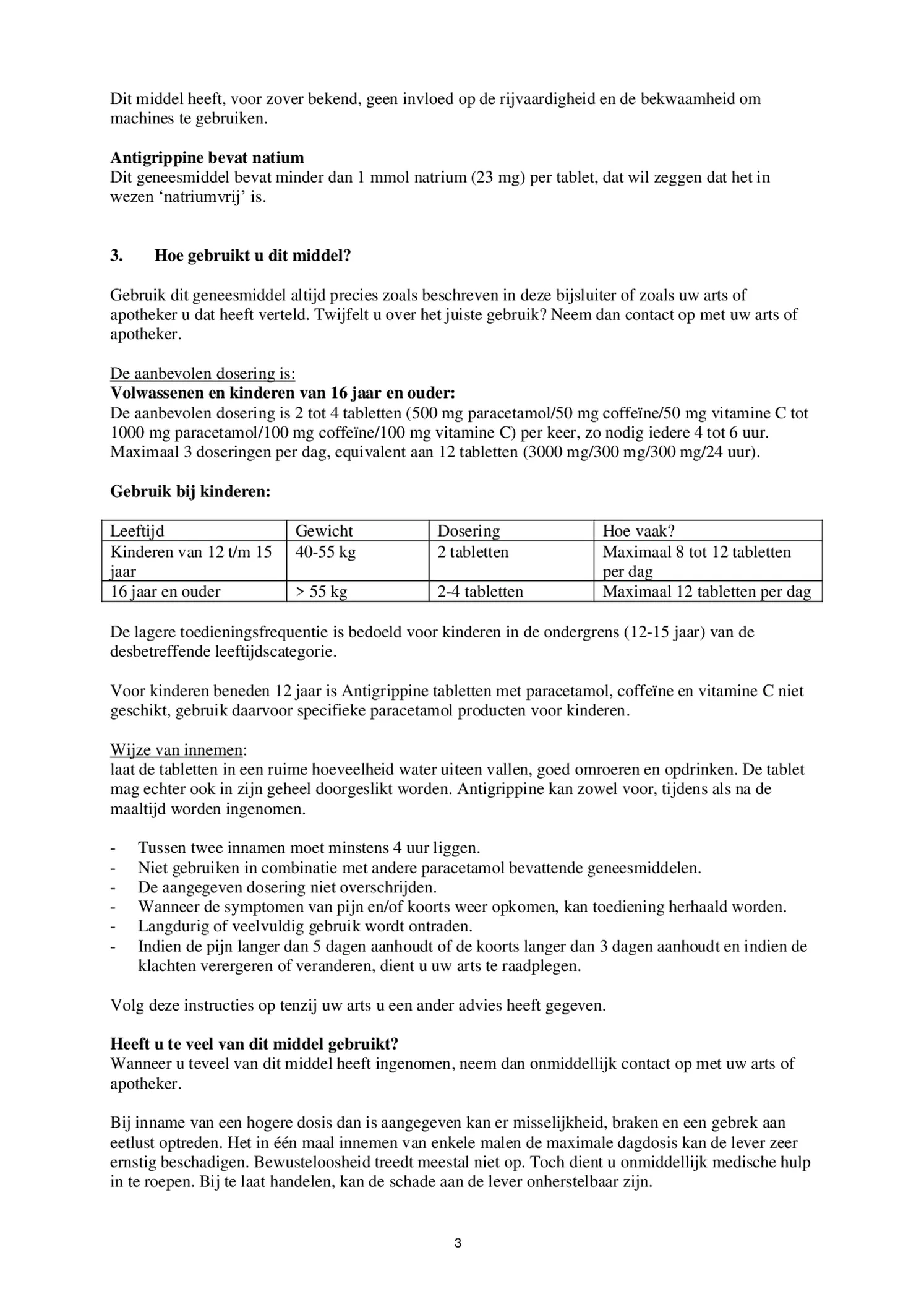 Tabletten afbeelding van document #3, bijsluiter