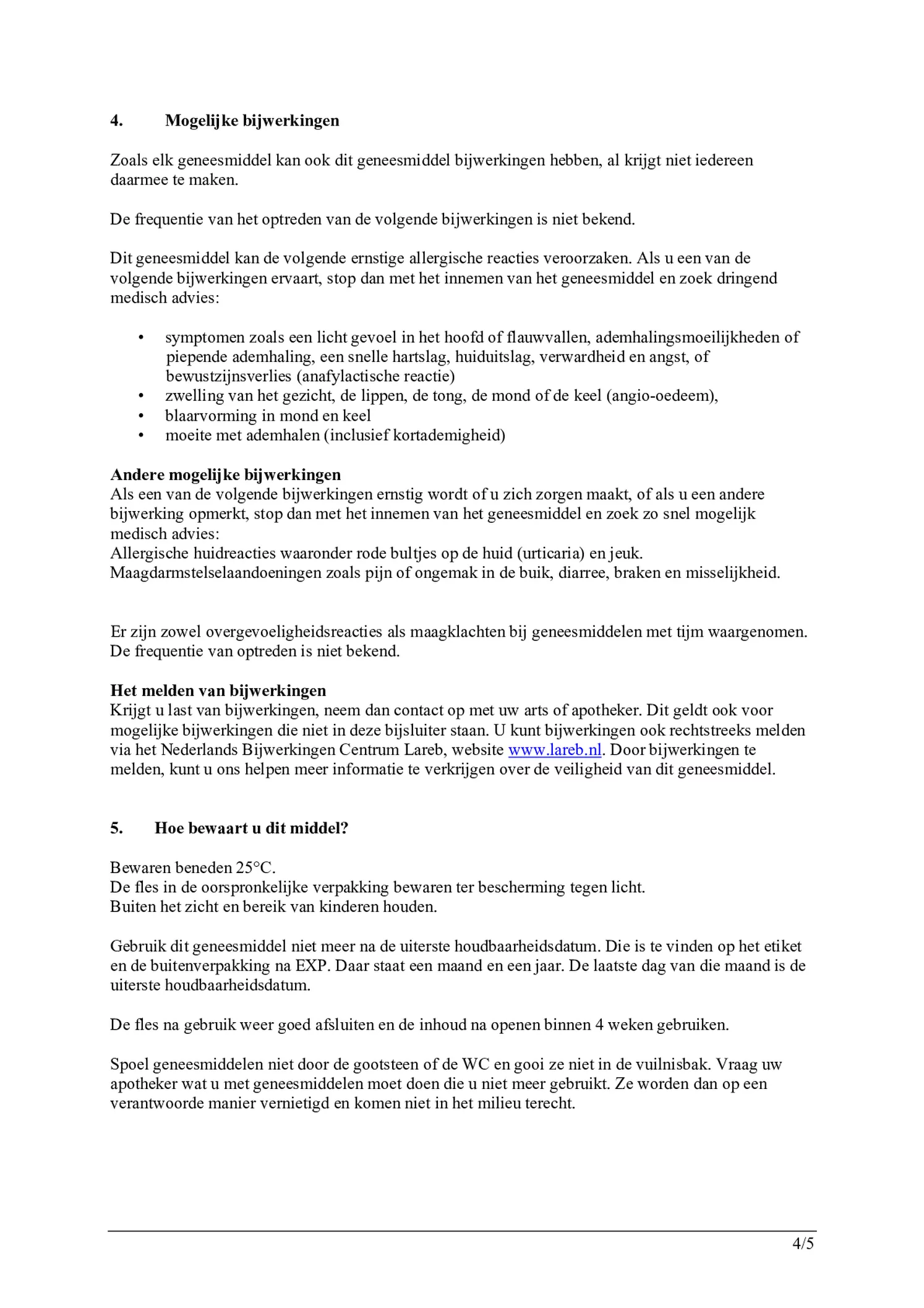 Tijm- en Heemstwortelextract Hoestdrank afbeelding van document #4, bijsluiter