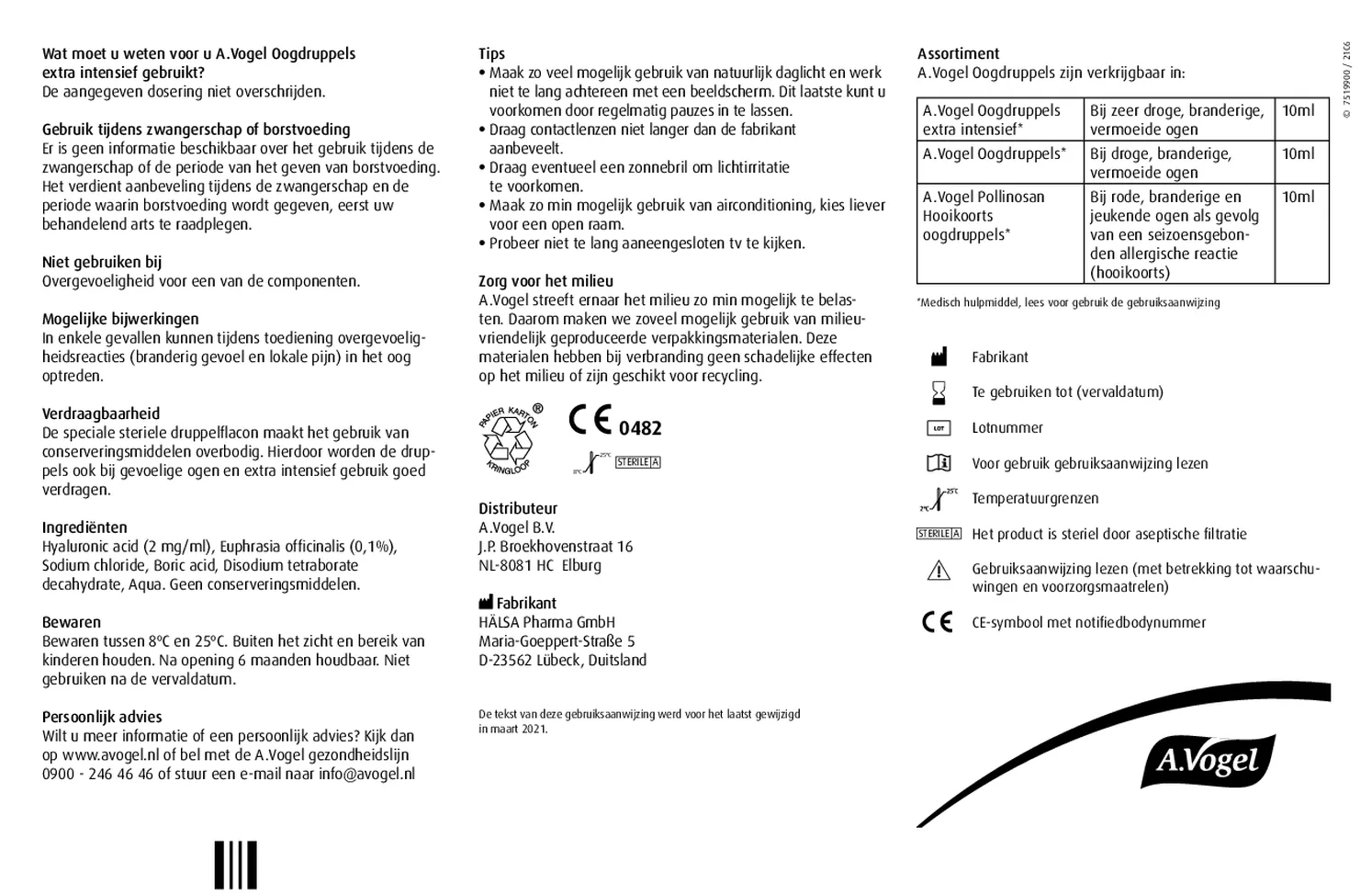 Oogdruppels Extra Intensief afbeelding van document #2, gebruiksaanwijzing