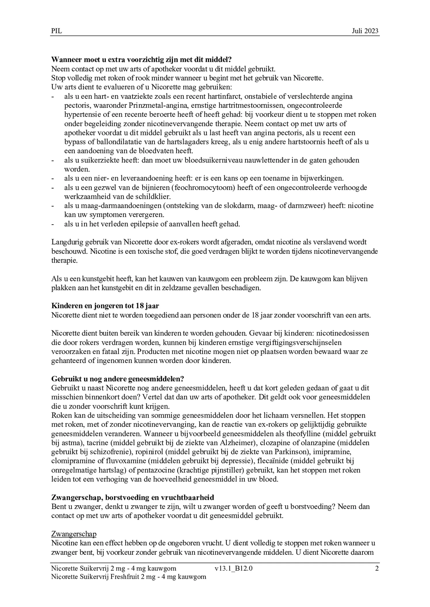 Suikervrij 2mg Kauwgom afbeelding van document #2, bijsluiter