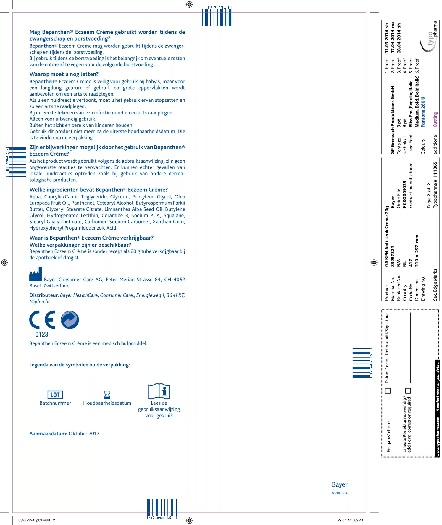 Eczeem Crème afbeelding van document #2, gebruiksaanwijzing