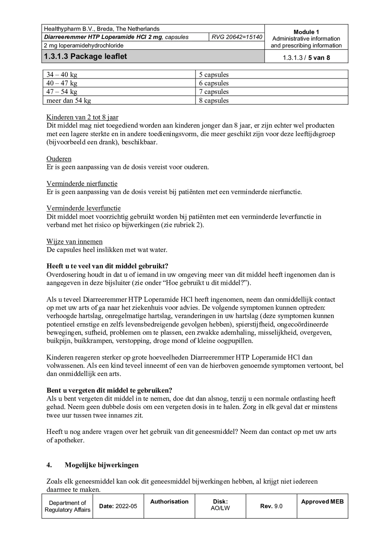 Diarreeremmer 2mg Capsules afbeelding van document #5, bijsluiter