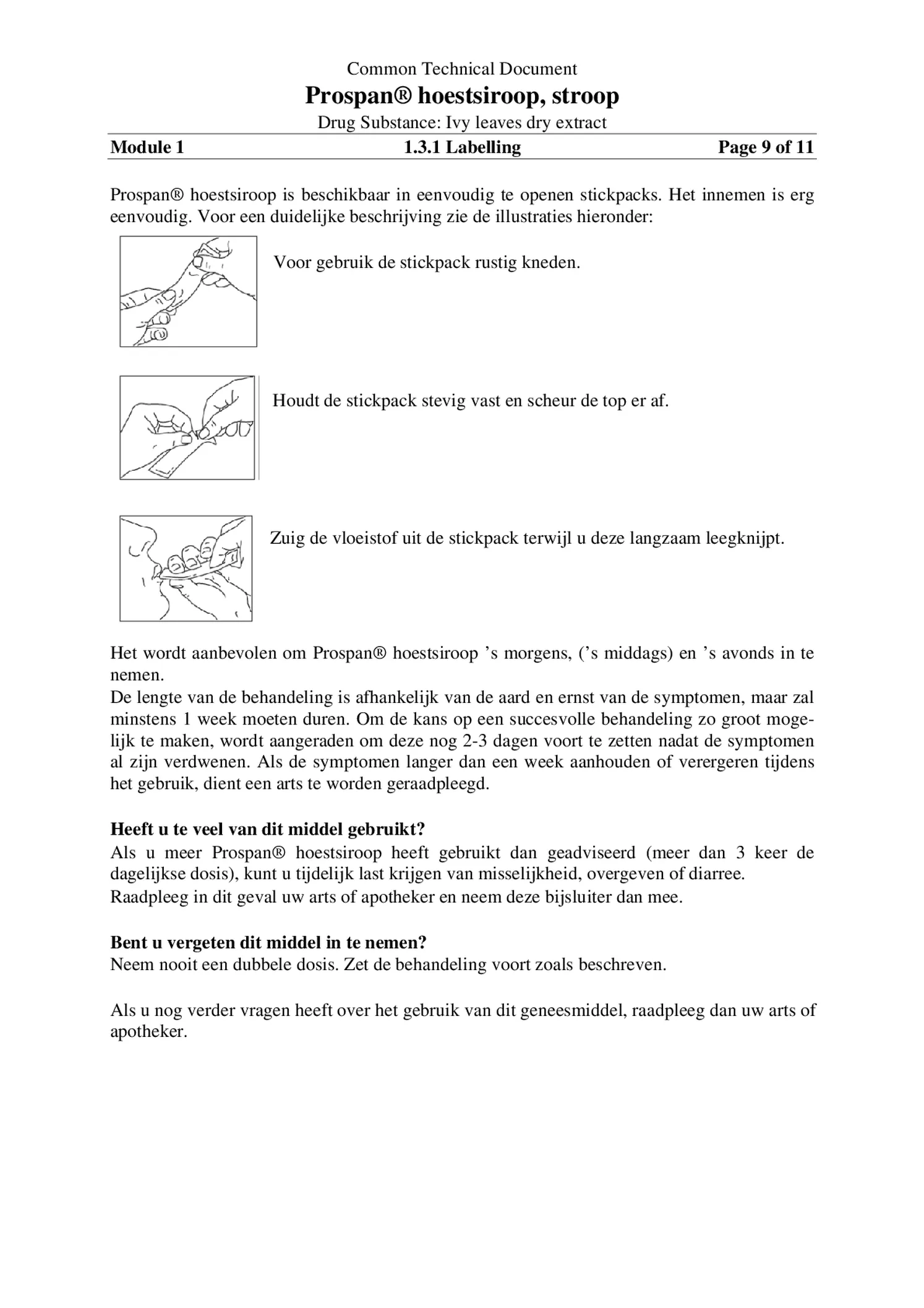 Hoestsiroop Sticks afbeelding van document #9, bijsluiter