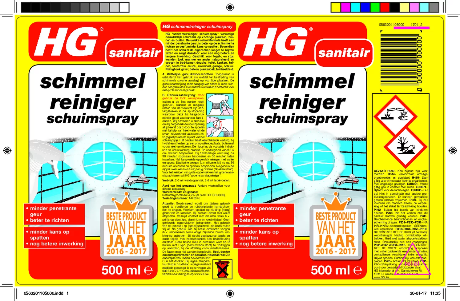 Schimmelreiniger Schuimspray afbeelding van document #1, etiket