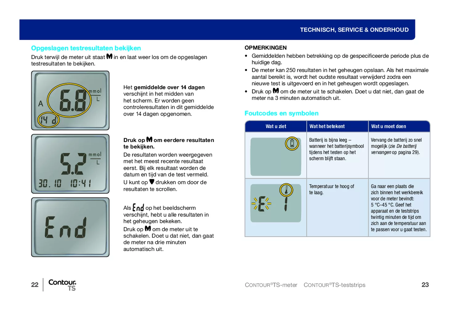 Contour TS Glucosemeter Startpakket afbeelding van document #13, gebruiksaanwijzing