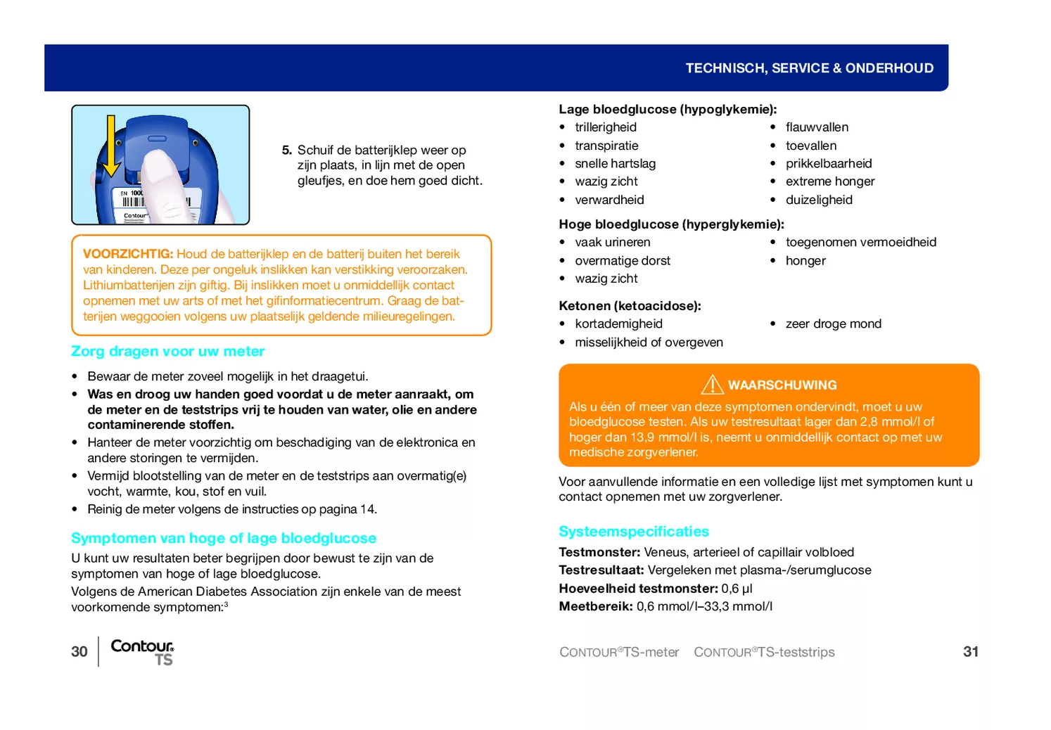 Contour TS Glucosemeter Startpakket afbeelding van document #17, gebruiksaanwijzing