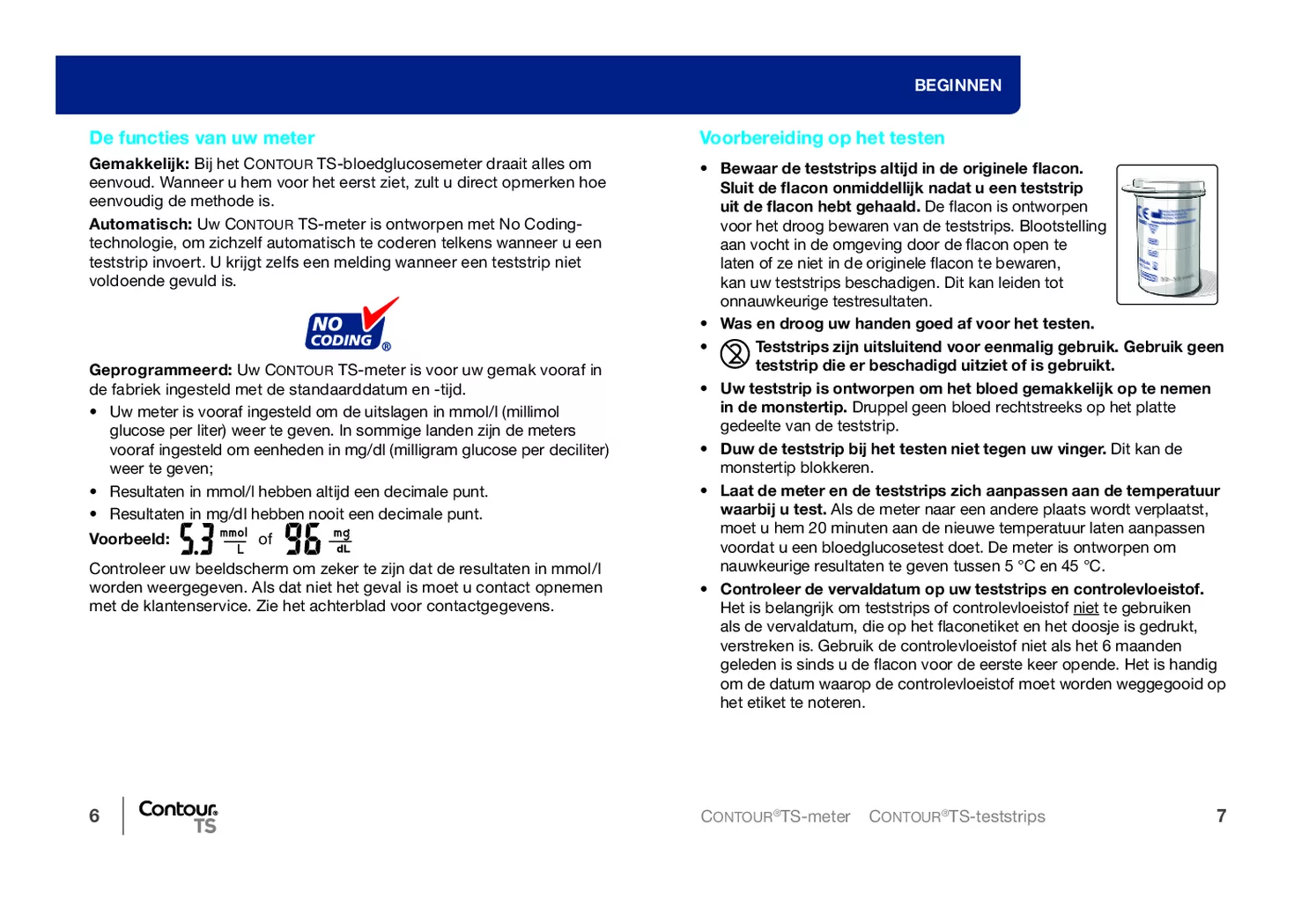 Contour TS Glucosemeter Startpakket afbeelding van document #5, gebruiksaanwijzing