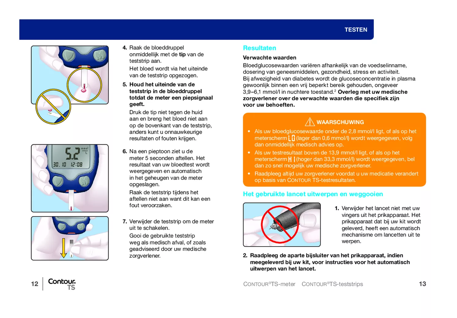 Contour TS Glucosemeter Startpakket afbeelding van document #8, gebruiksaanwijzing