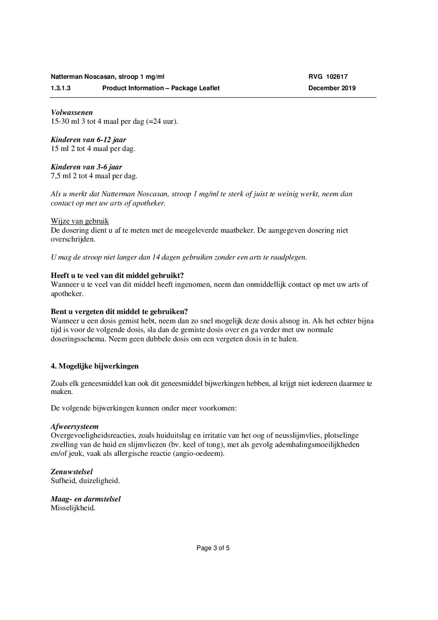 Noscasan Stroop bij prikkelhoest afbeelding van document #3, bijsluiter