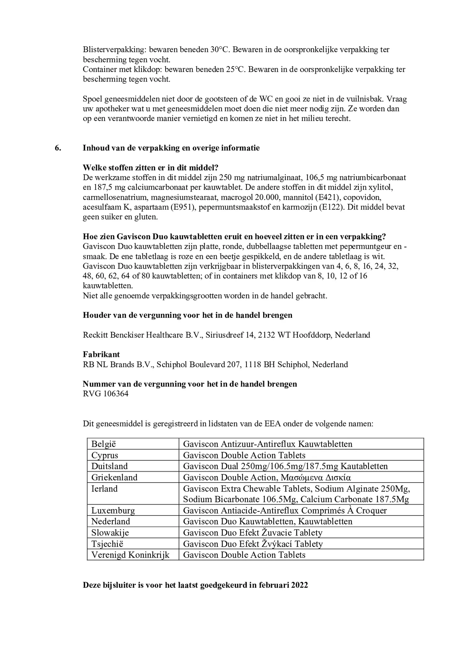 Duo Kauwtabletten afbeelding van document #4, bijsluiter