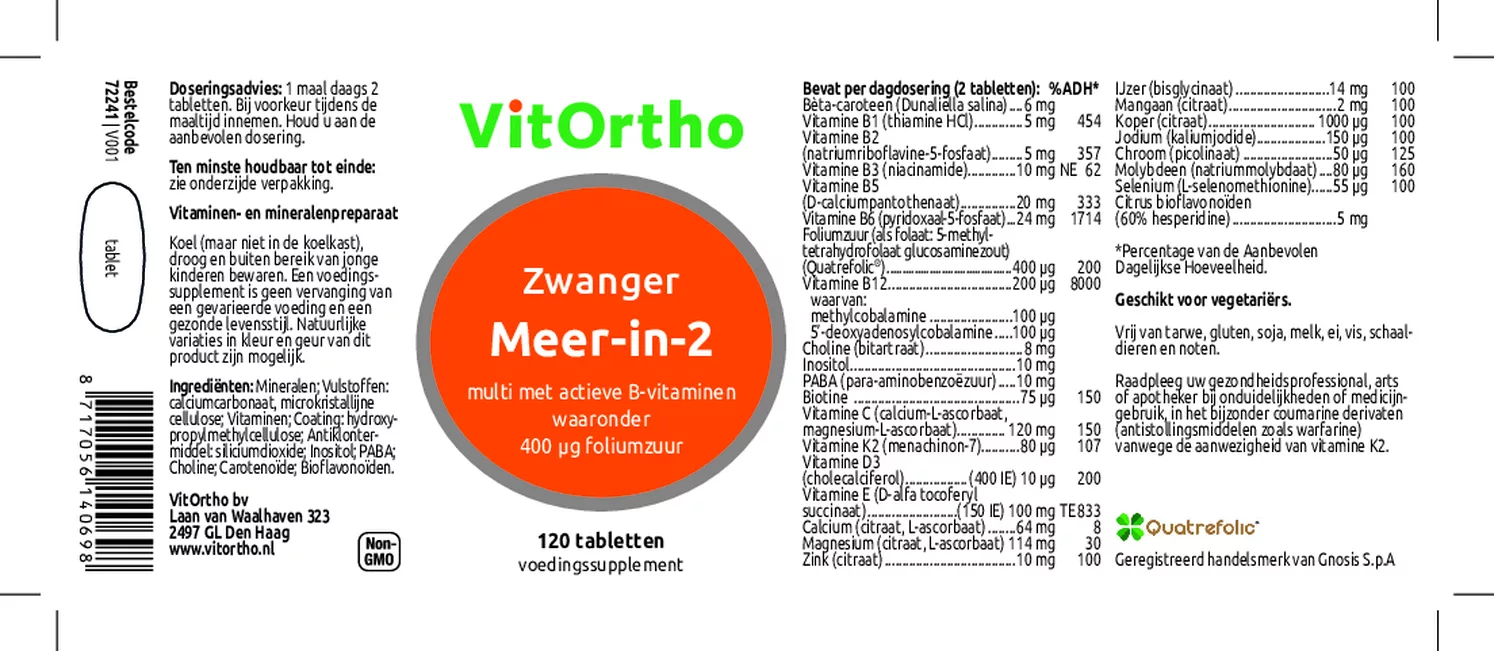 Meer In 2 Zwanger Tabletten afbeelding van document #1, etiket