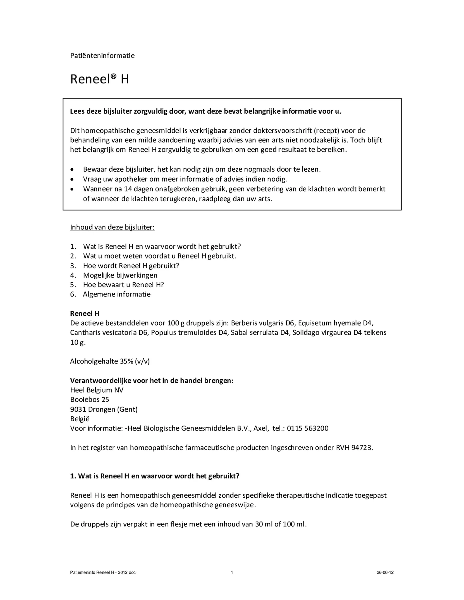 Reneel H afbeelding van document #1, bijsluiter