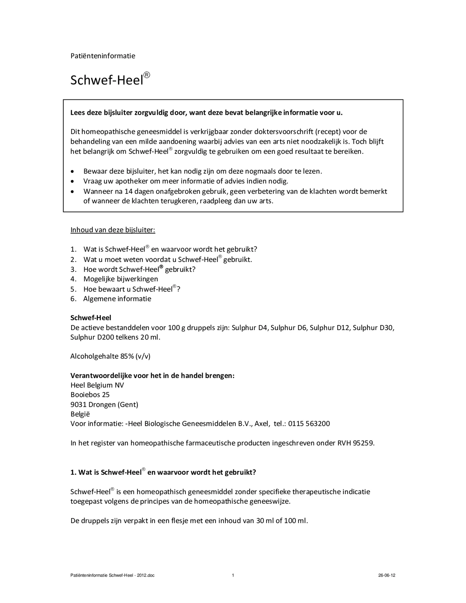 Schwef-Heel afbeelding van document #1, bijsluiter