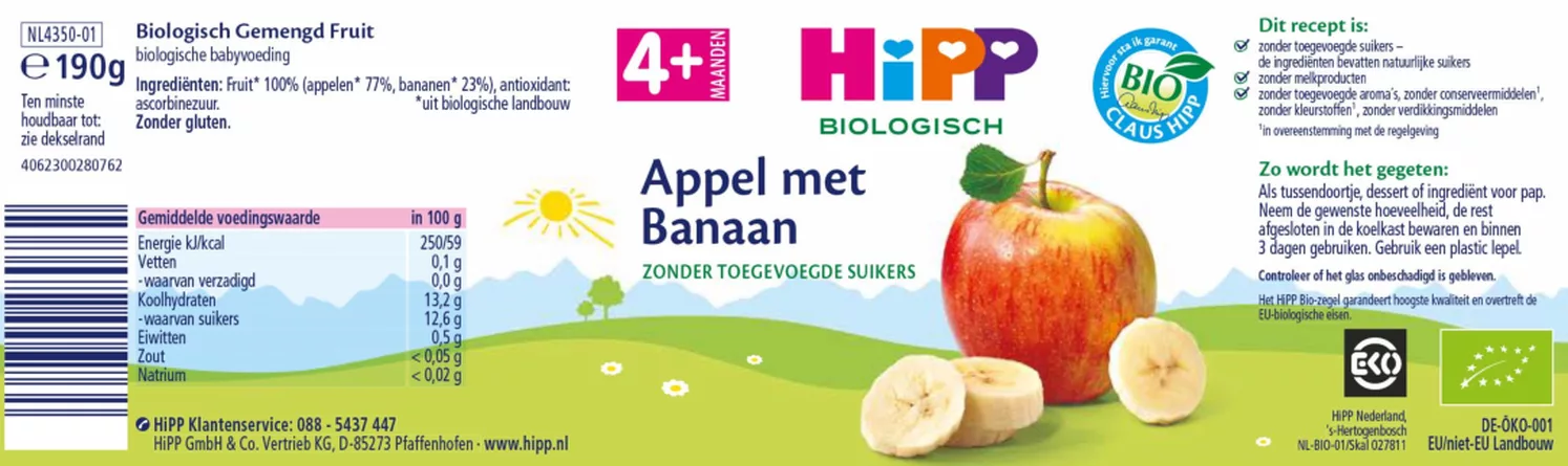 4M+ Appel Banaan afbeelding van document #1, etiket