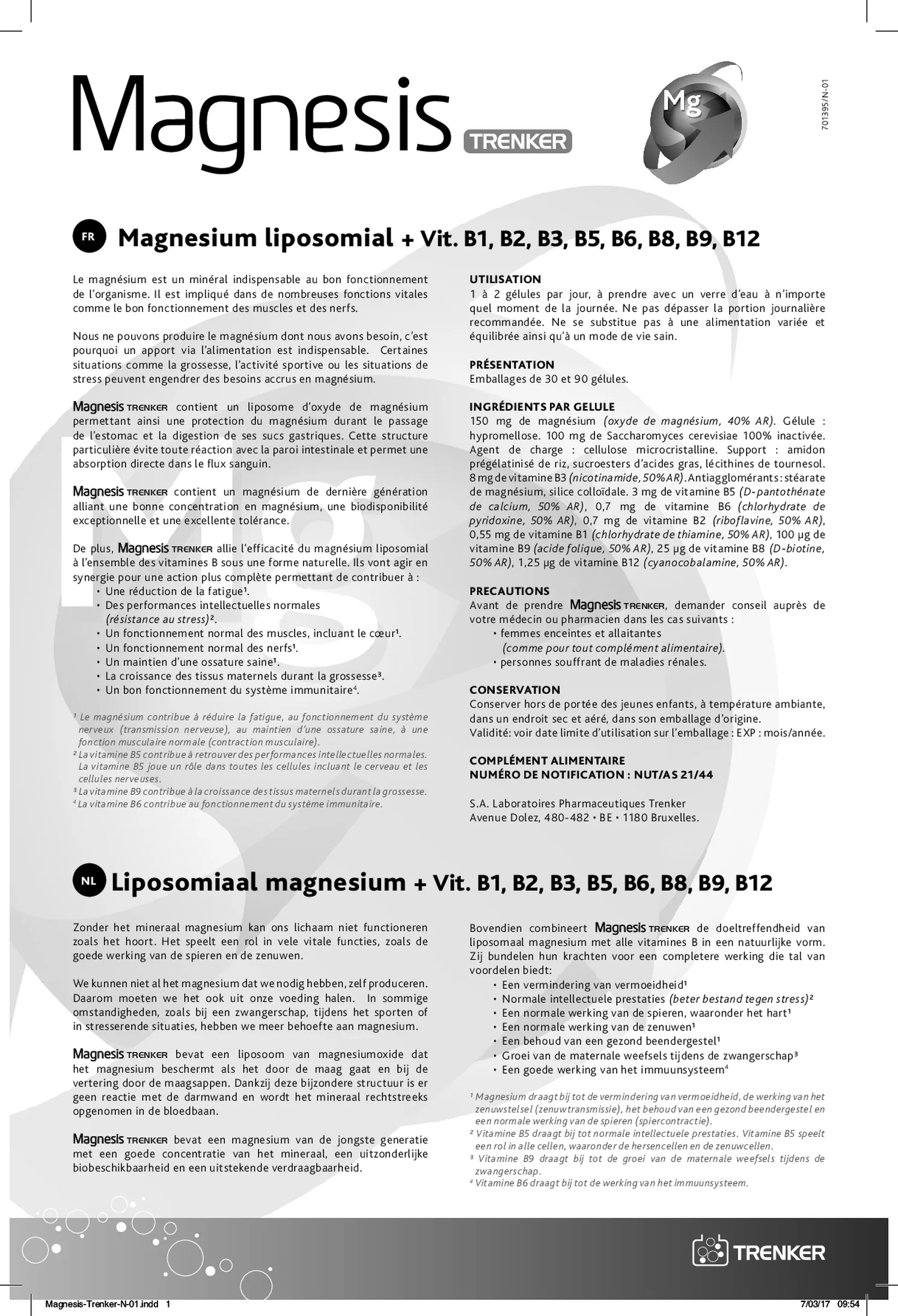 Magnesis Capsules afbeelding van document #1, gebruiksaanwijzing