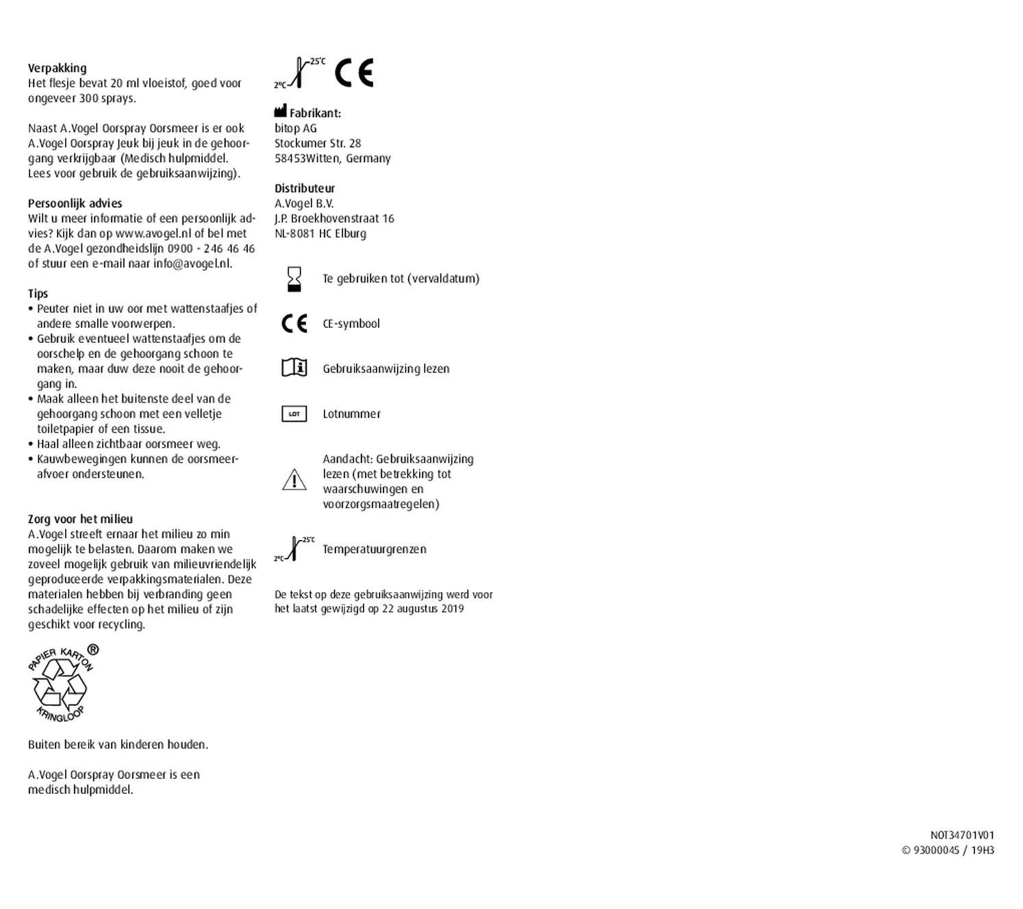 Oorspray Oorsmeer afbeelding van document #2, gebruiksaanwijzing