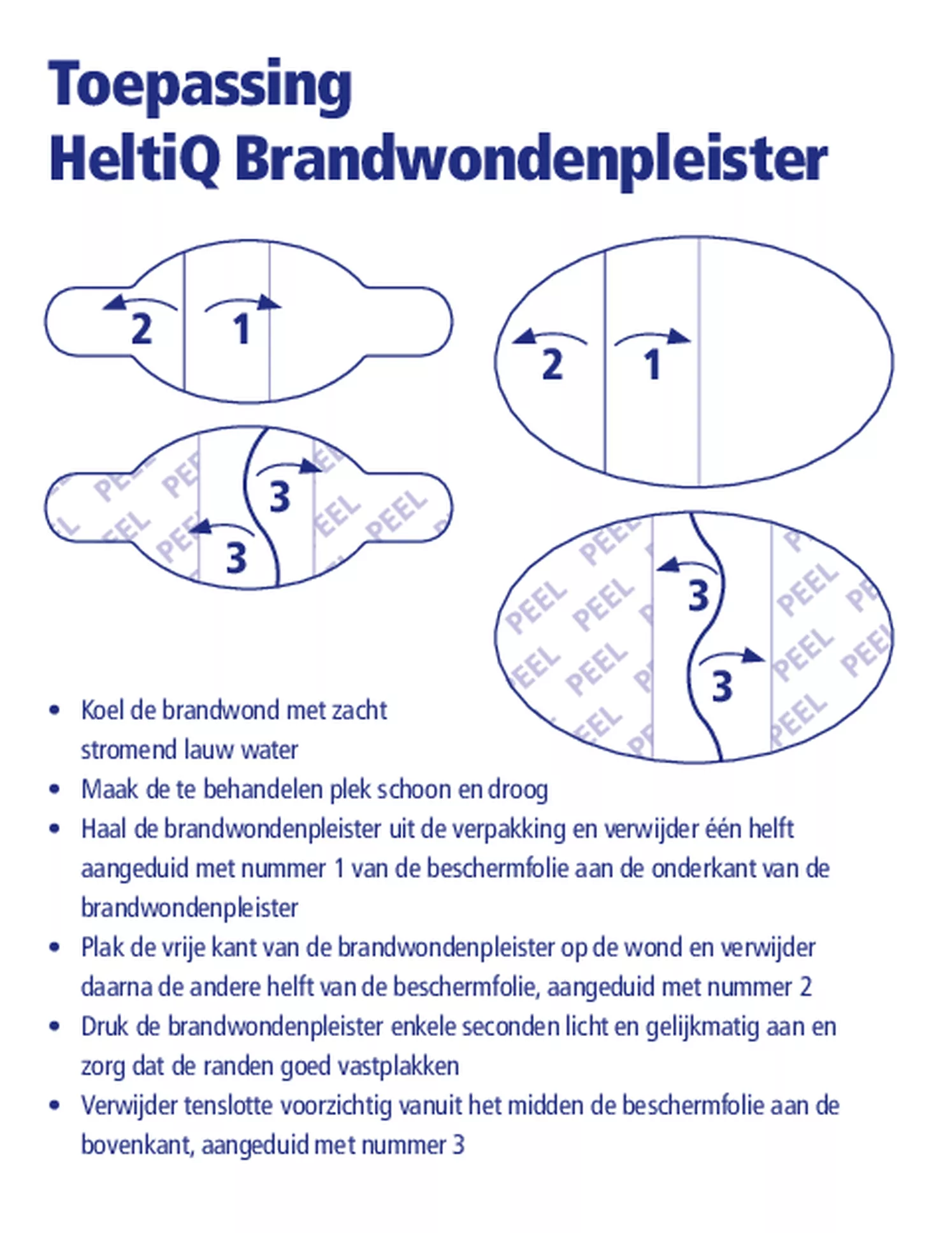 Hydrogel Pleisters afbeelding van document #1, gebruiksaanwijzing