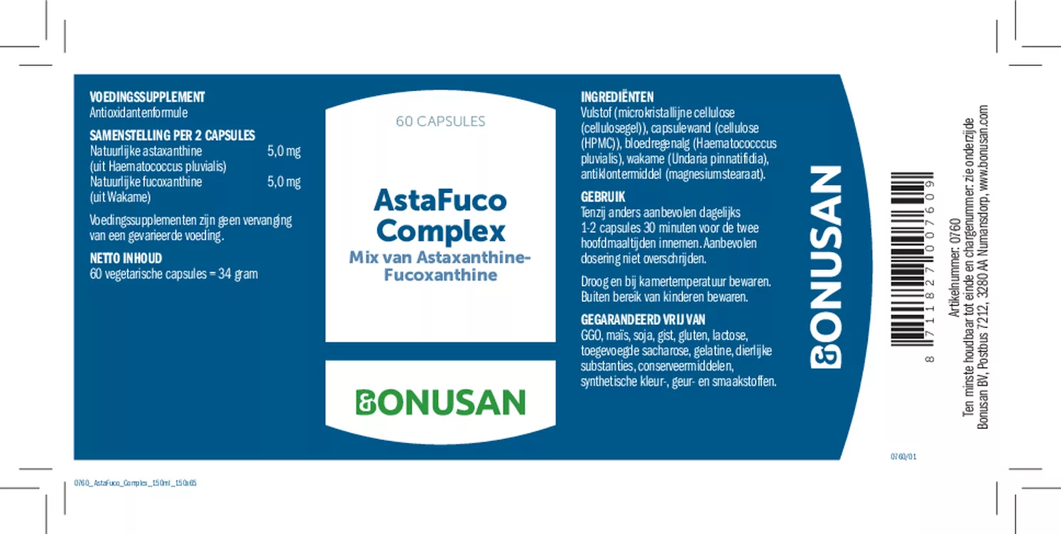 AstaFuco Complex Capsules afbeelding van document #1, etiket