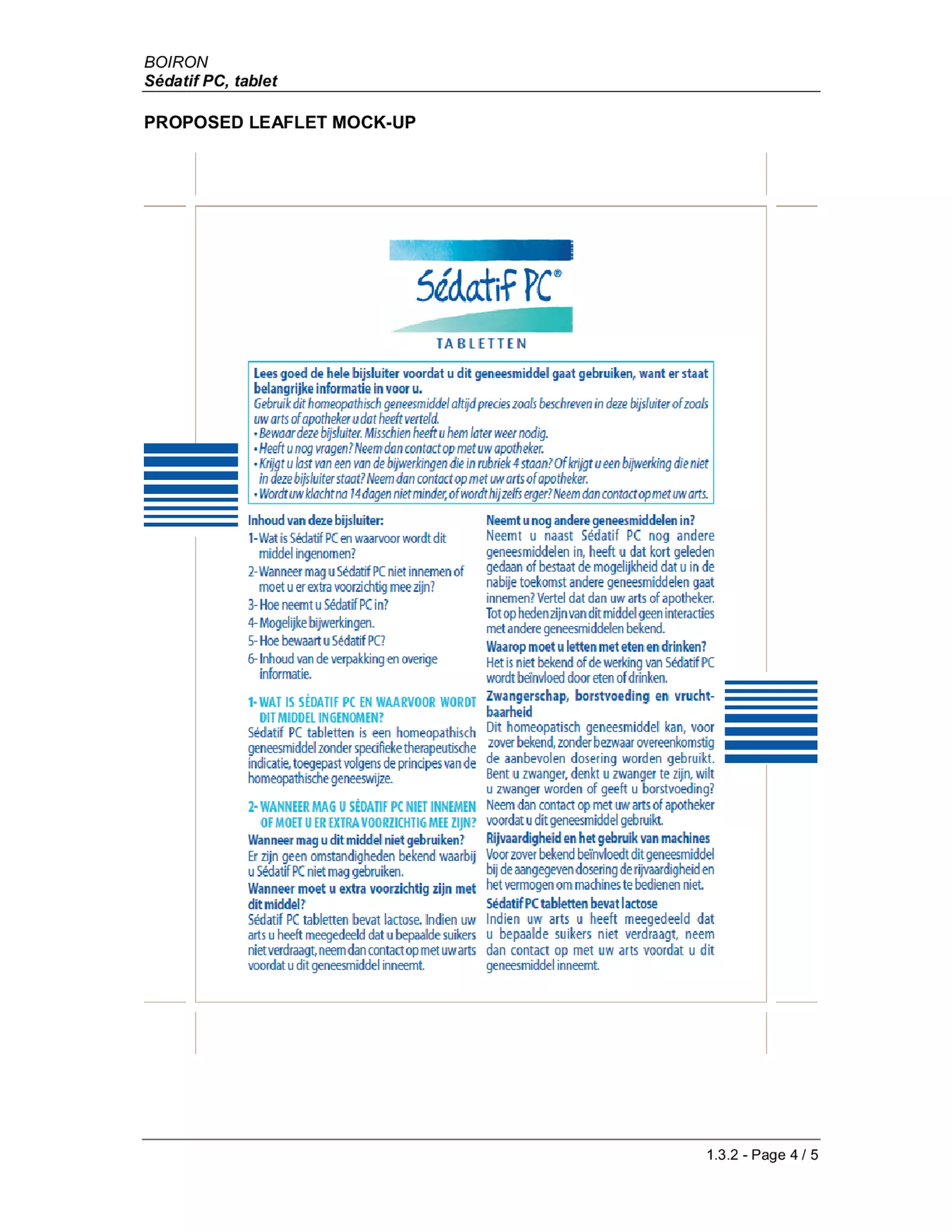 Sedatif PC Tabletten afbeelding van document #1, bijsluiter