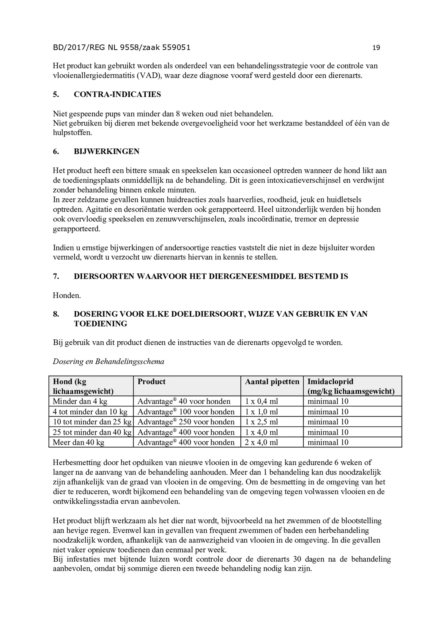 Hond afbeelding van document #19, gebruiksaanwijzing