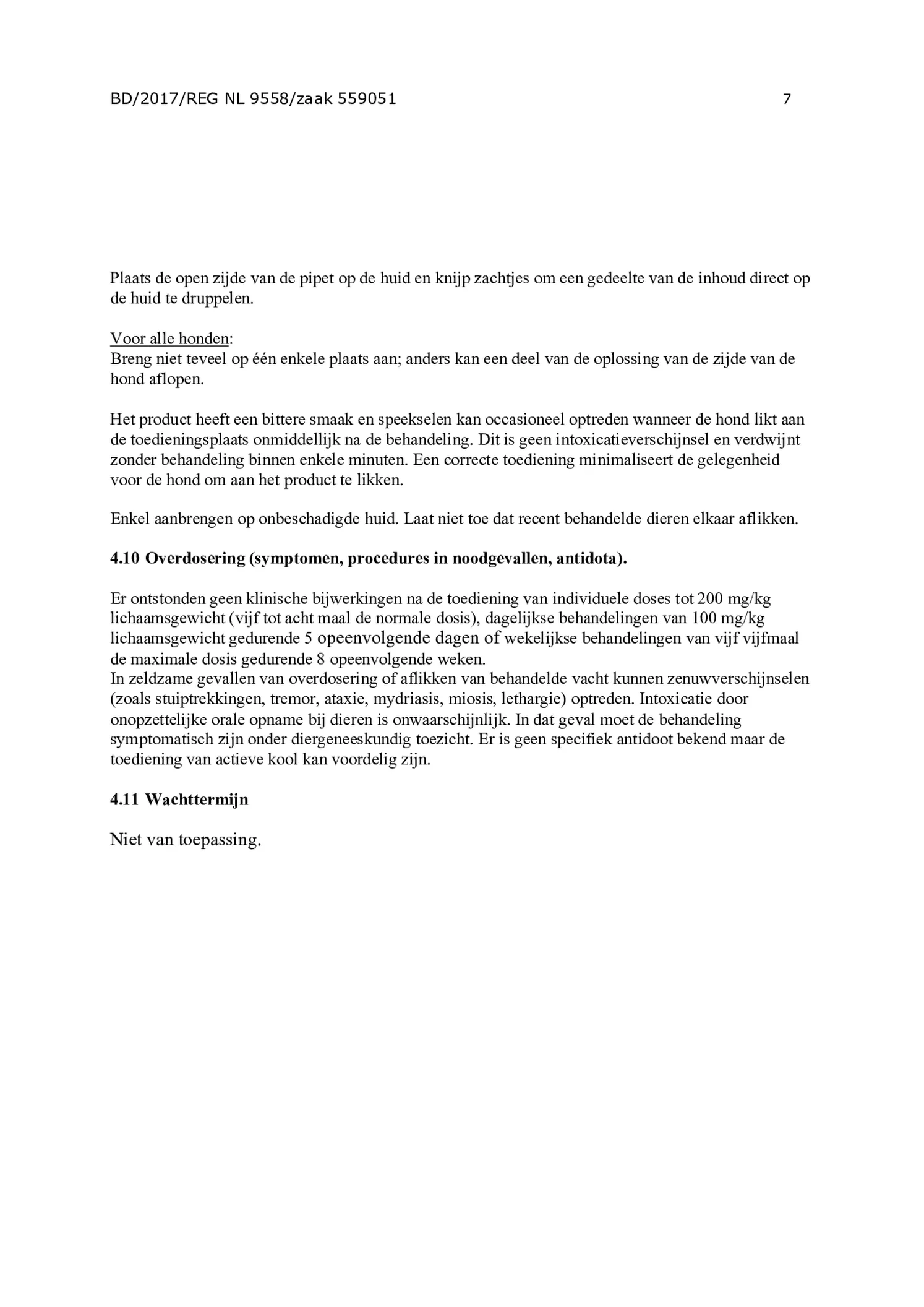 Hond afbeelding van document #7, gebruiksaanwijzing