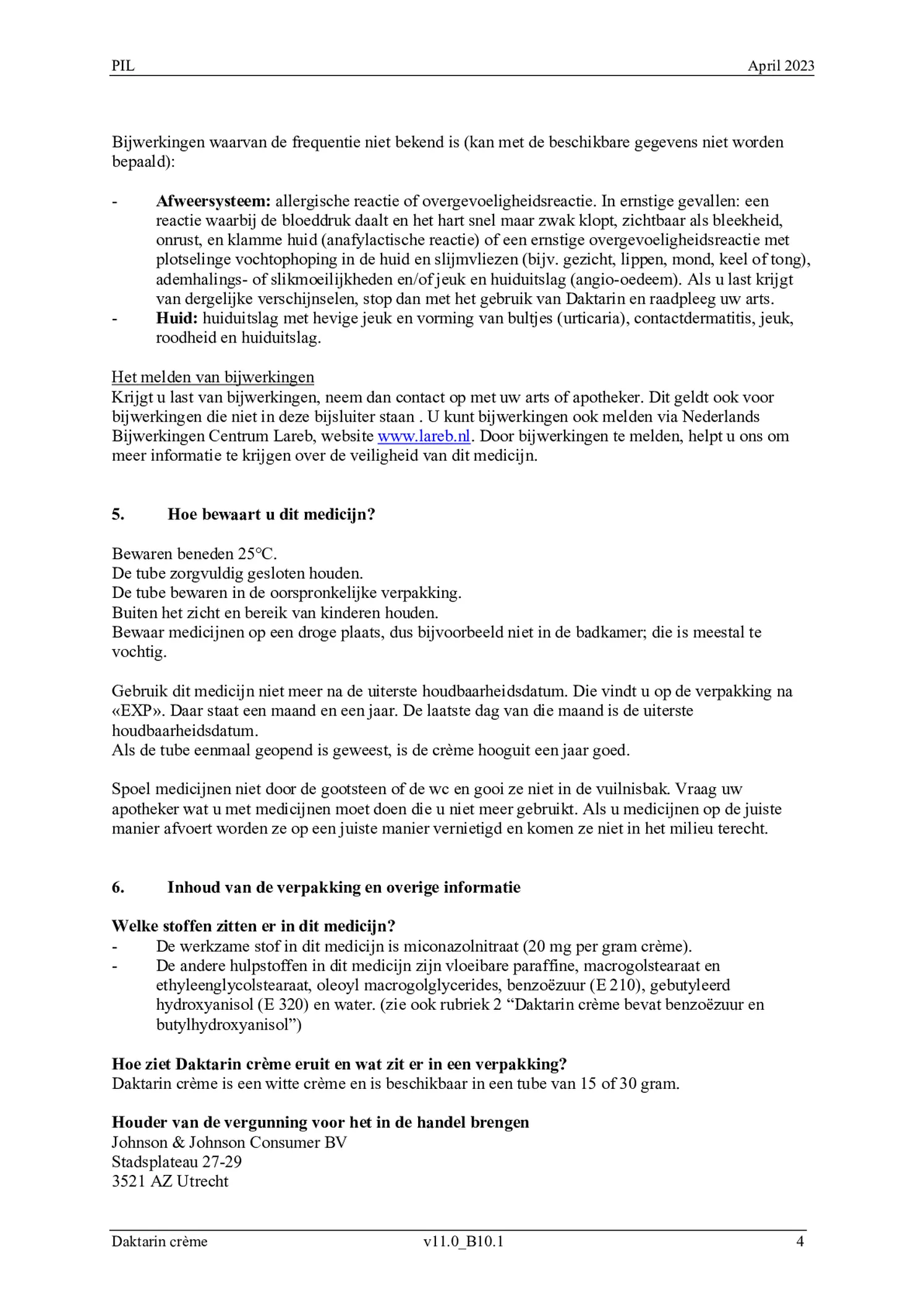 Crème 20mg Miconazol afbeelding van document #4, bijsluiter