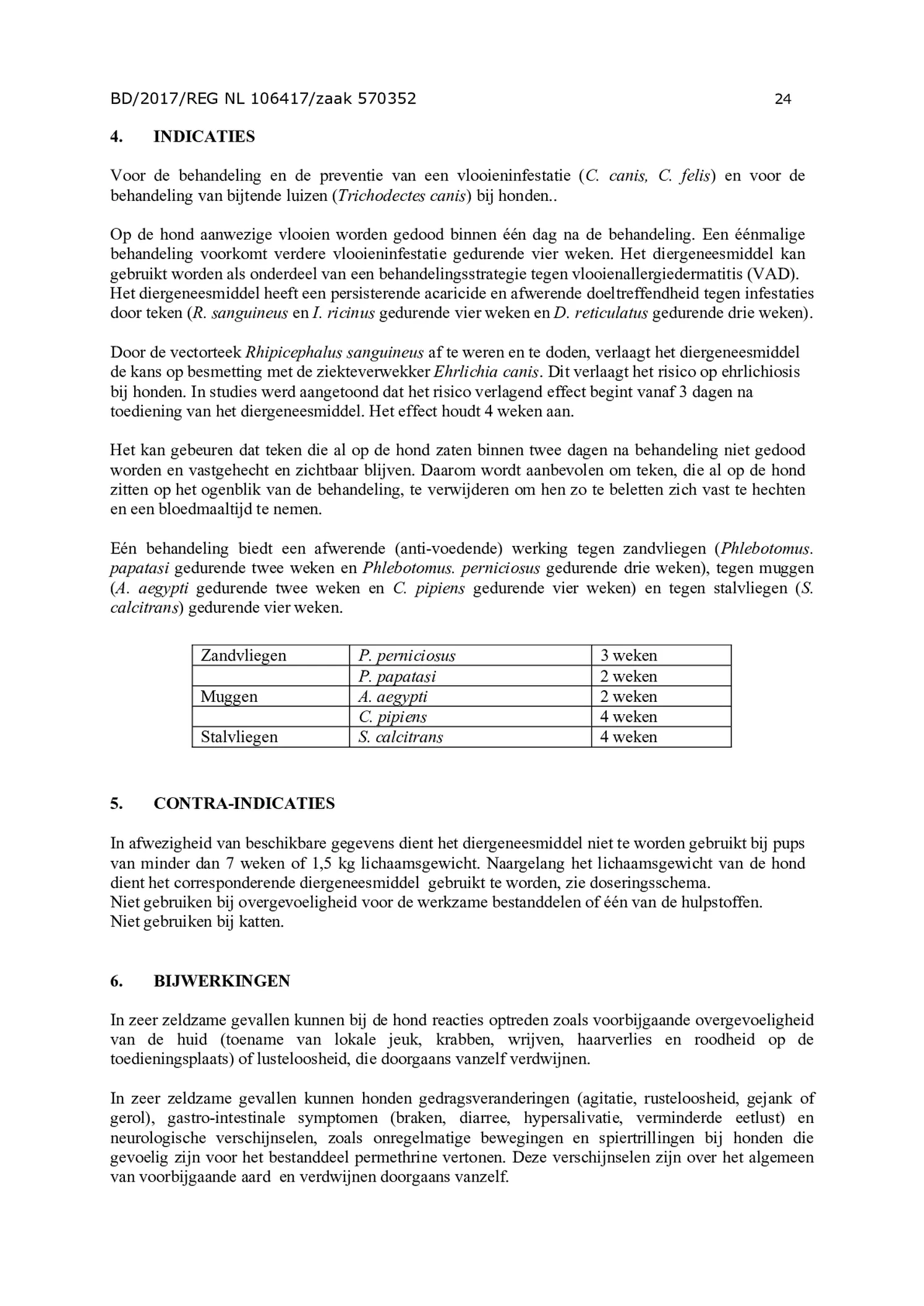 Hond 100/500 (4-10kg) Spot-on Solution Pipetten afbeelding van document #24, gebruiksaanwijzing