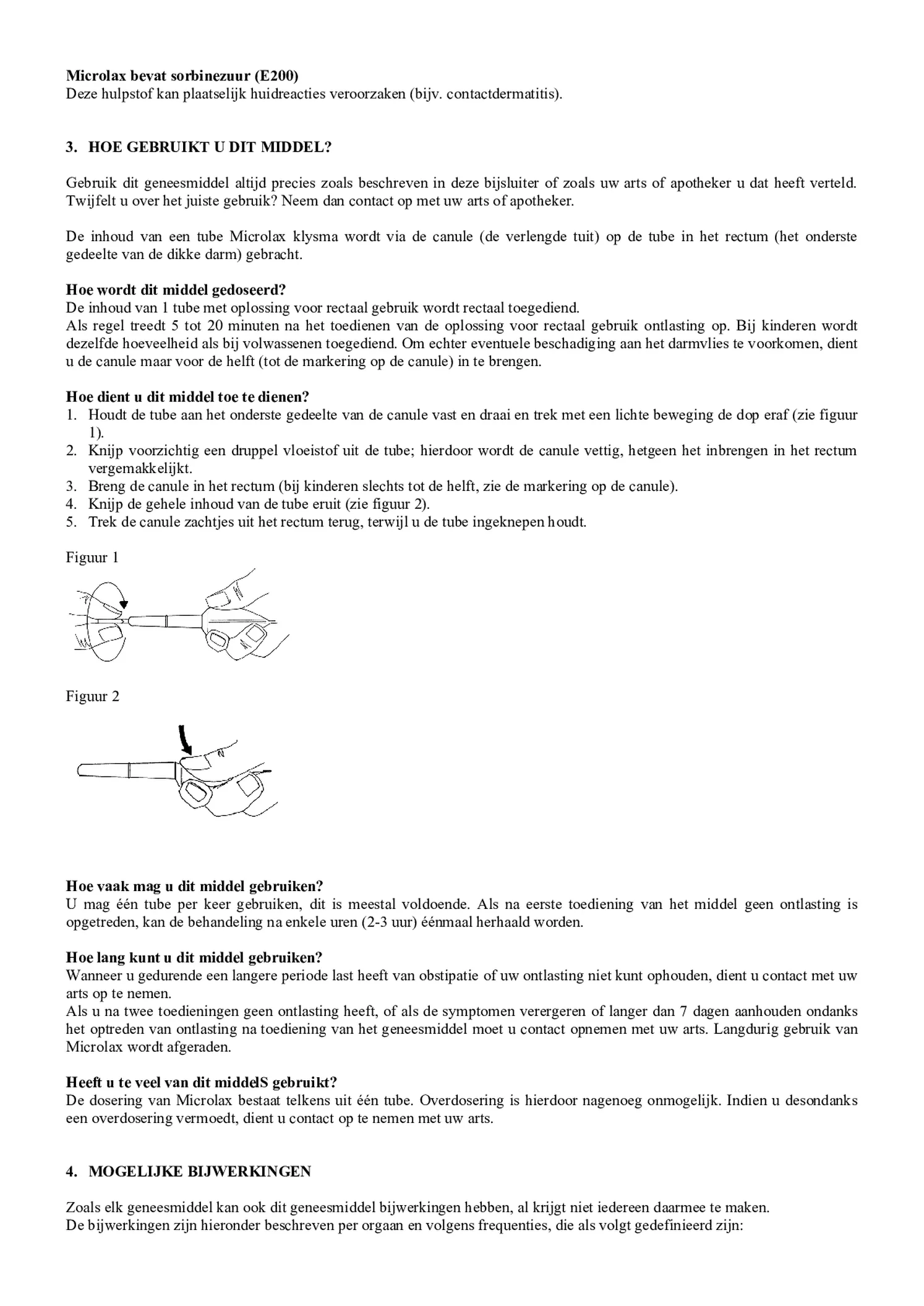 Microklysma afbeelding van document #2, bijsluiter