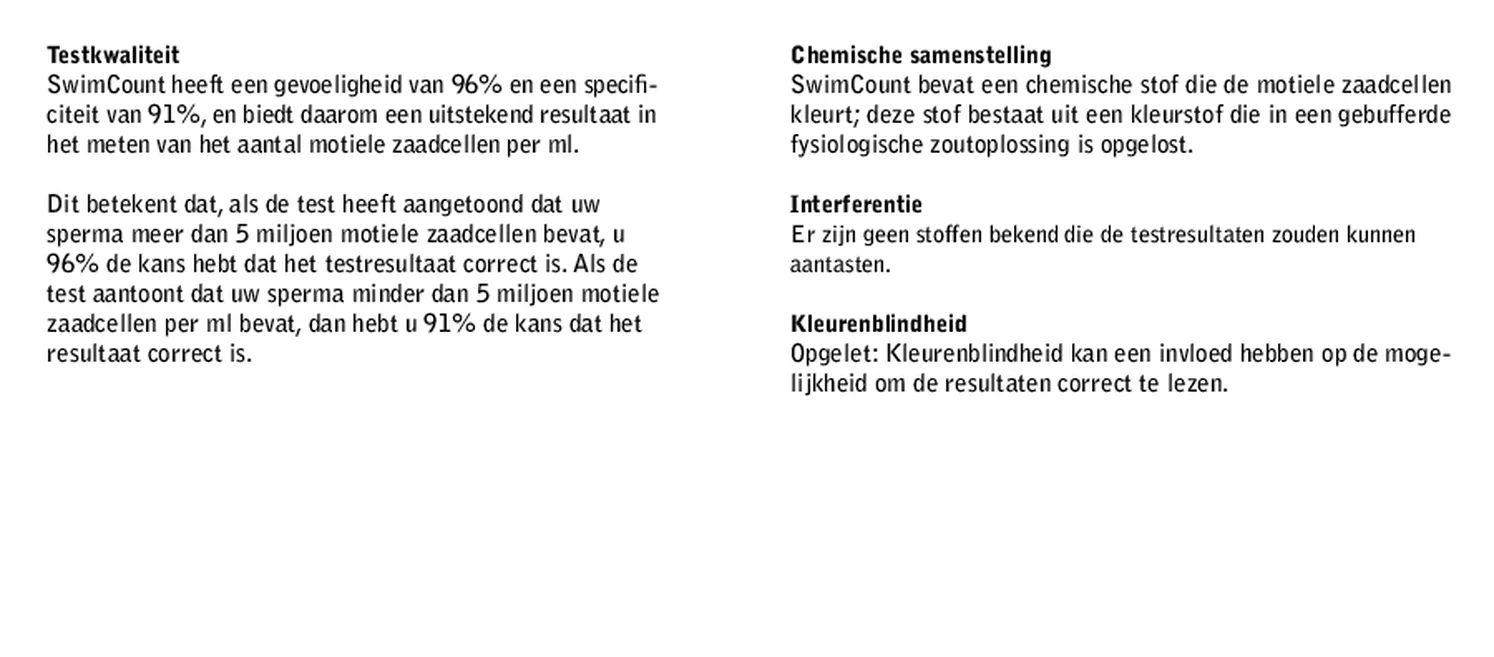 Spermatest afbeelding van document #9, gebruiksaanwijzing