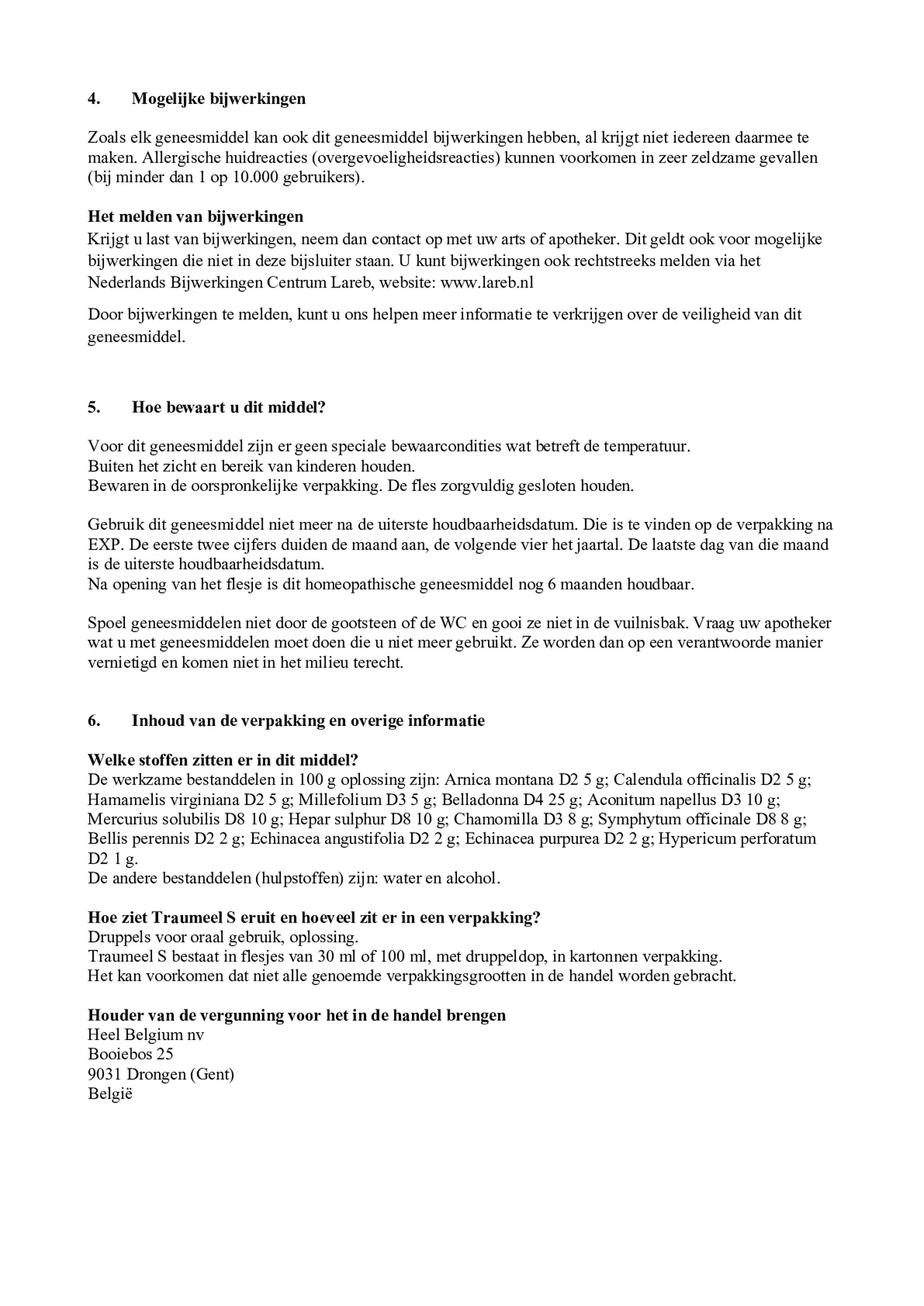 Traumeel S Druppels afbeelding van document #3, bijsluiter