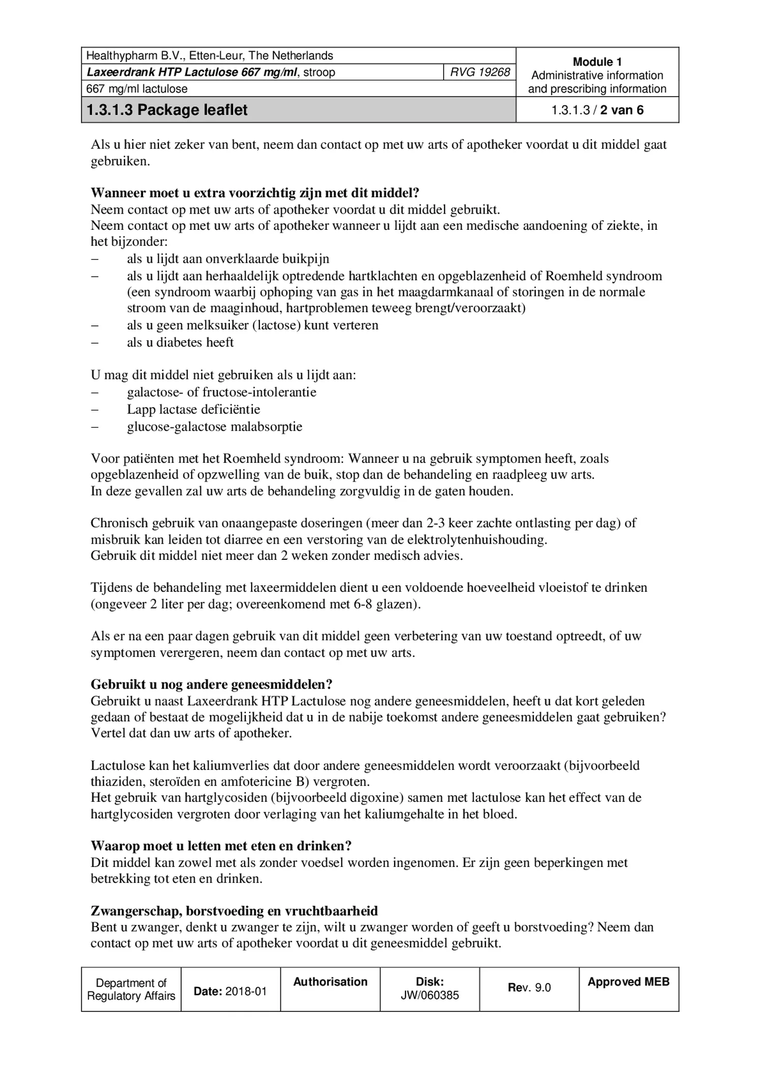 Laxeerdrank Lactulose afbeelding van document #2, bijsluiter