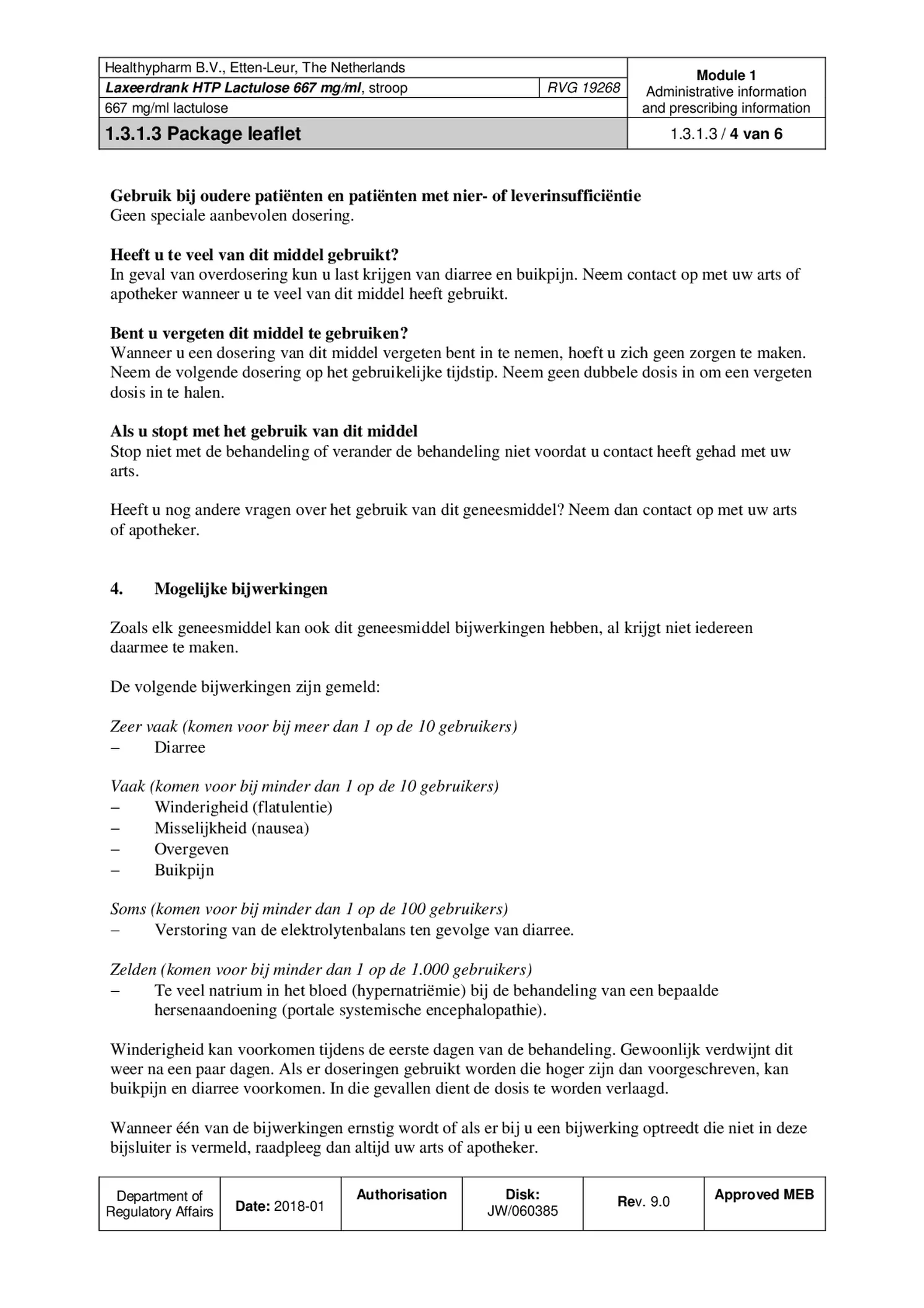 Laxeerdrank Lactulose afbeelding van document #4, bijsluiter