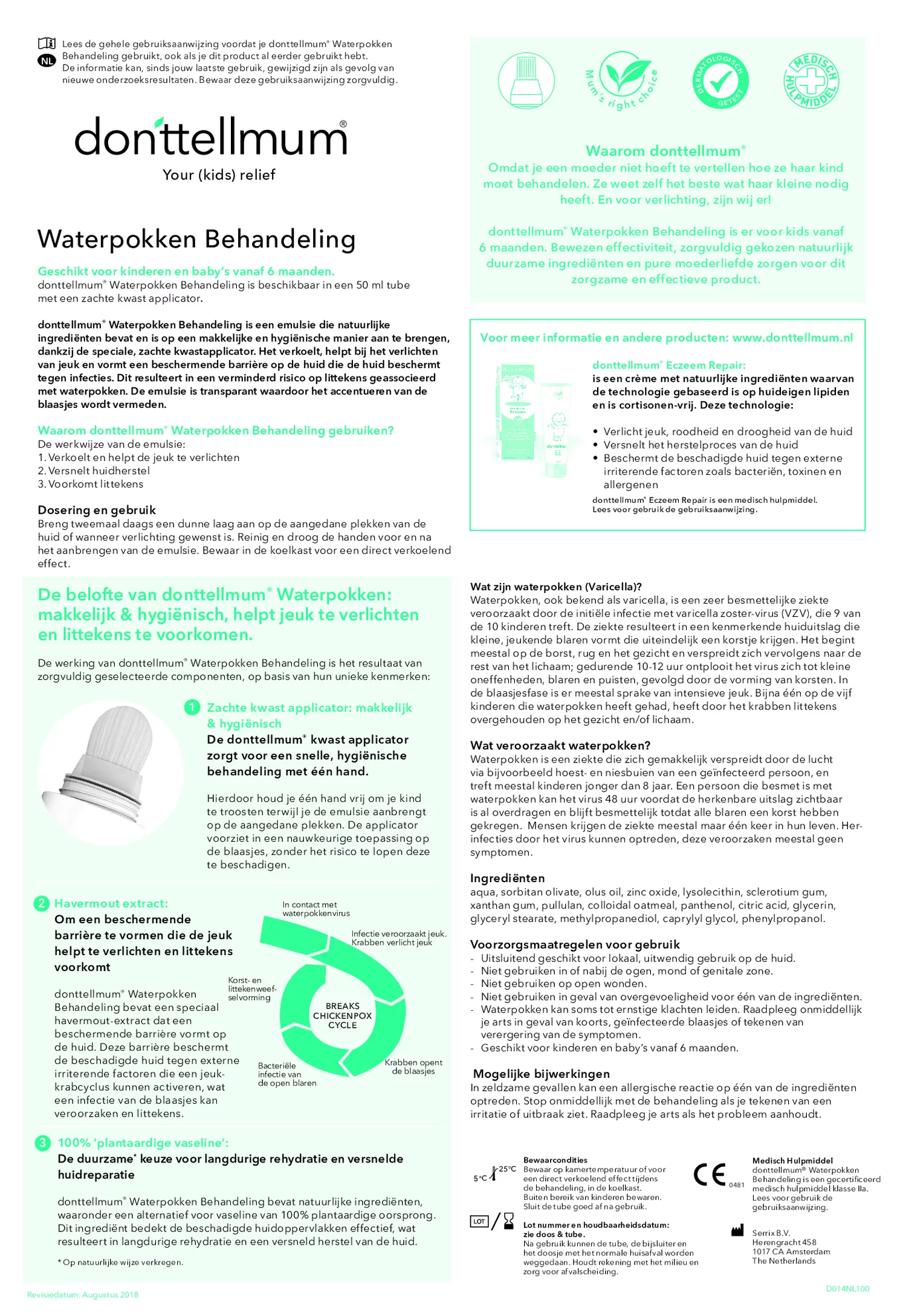 Waterpokken Behandeling Duo afbeelding van document #1, gebruiksaanwijzing