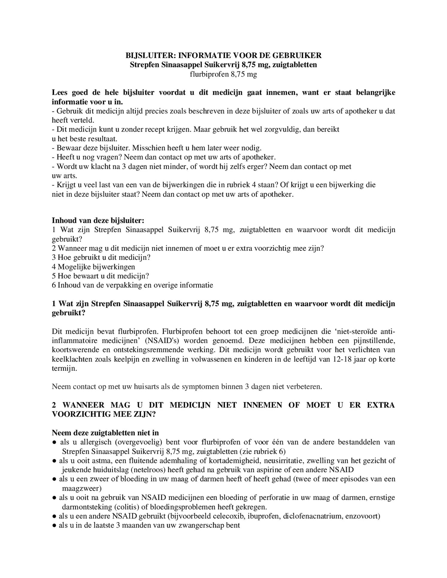 Sinaasappel Suikervij 8.75 mg Zuigtabletten afbeelding van document #1, bijsluiter