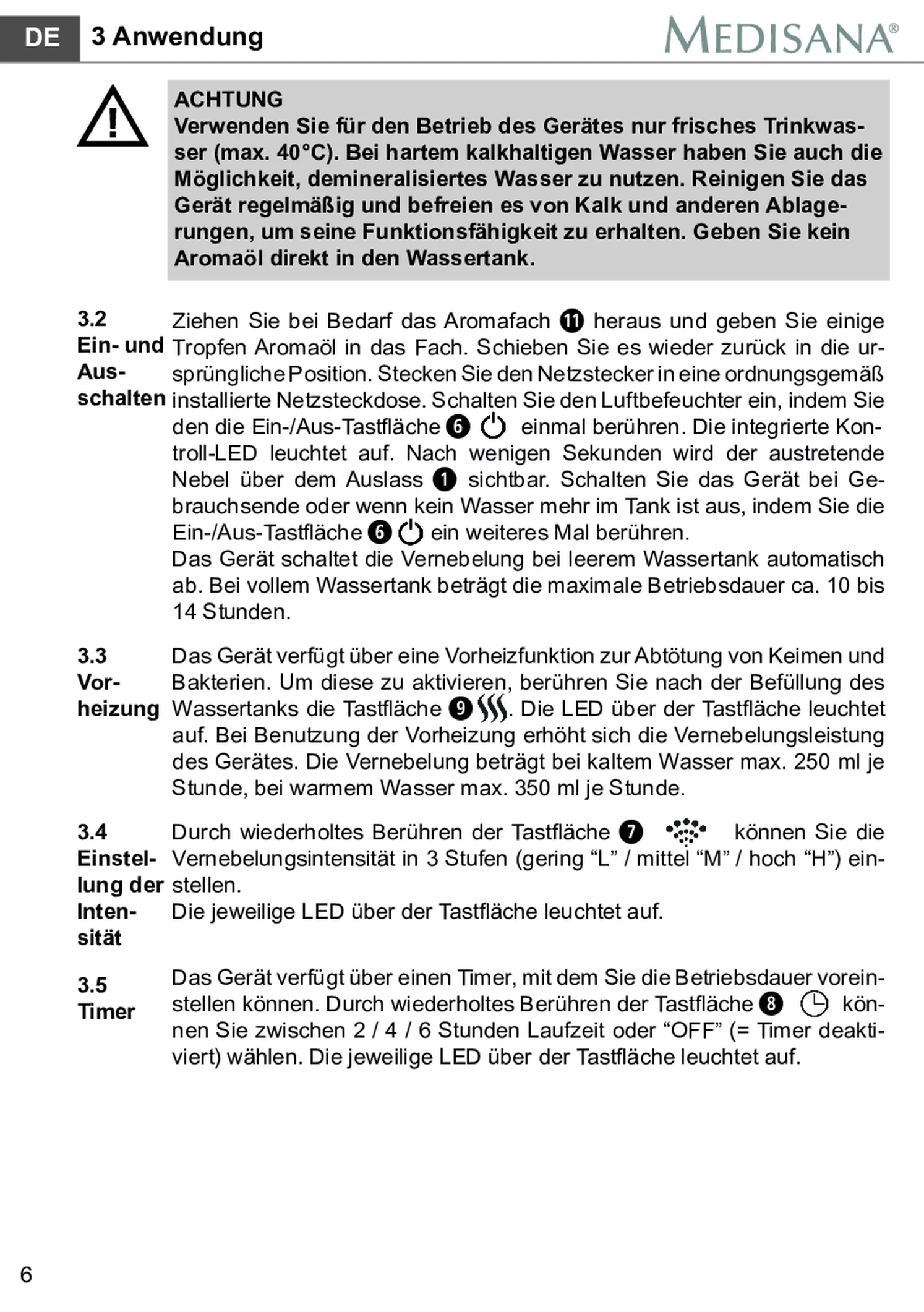 AH 661 Luchtbevochtiger afbeelding van document #12, gebruiksaanwijzing