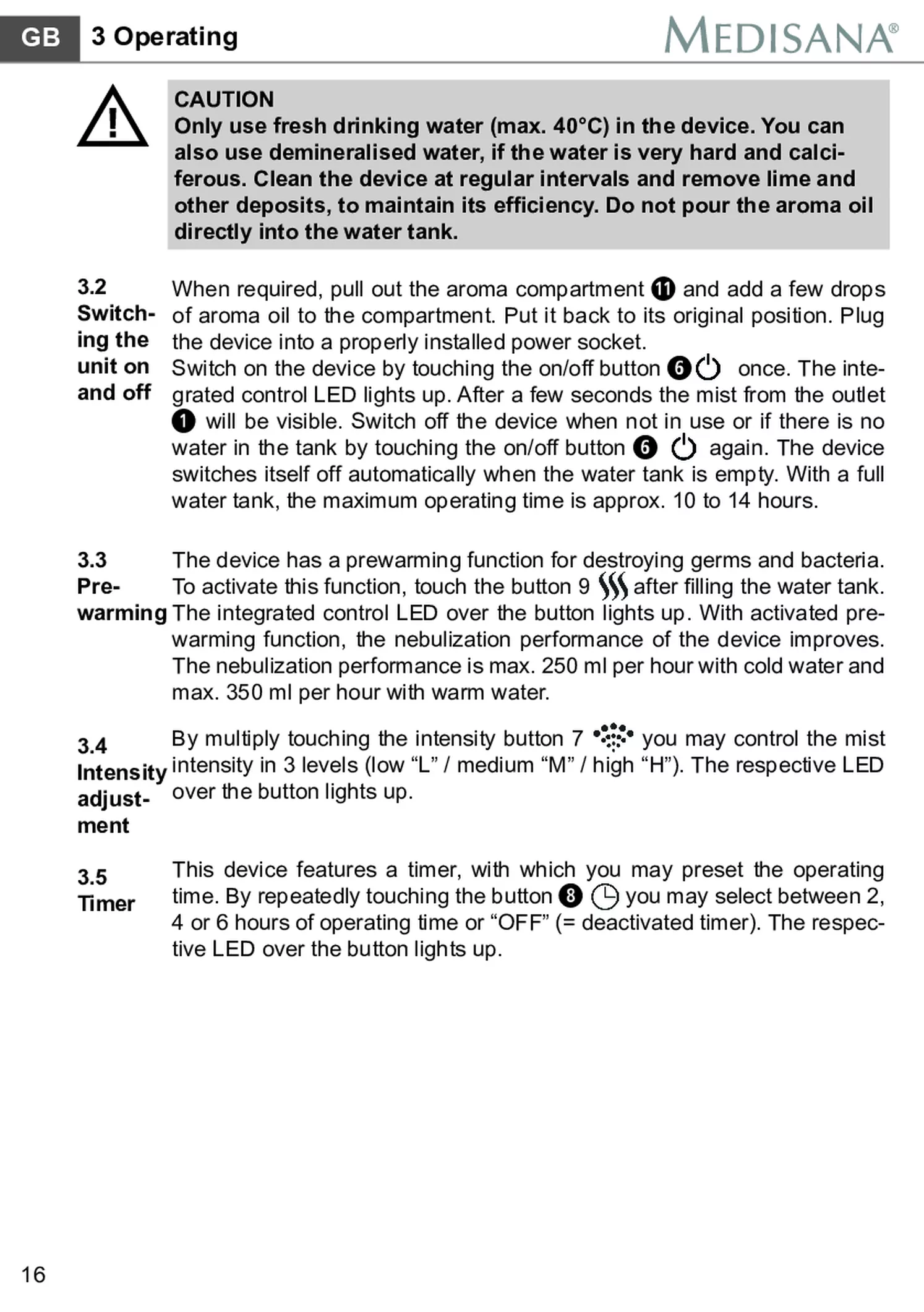 AH 661 Luchtbevochtiger afbeelding van document #22, gebruiksaanwijzing