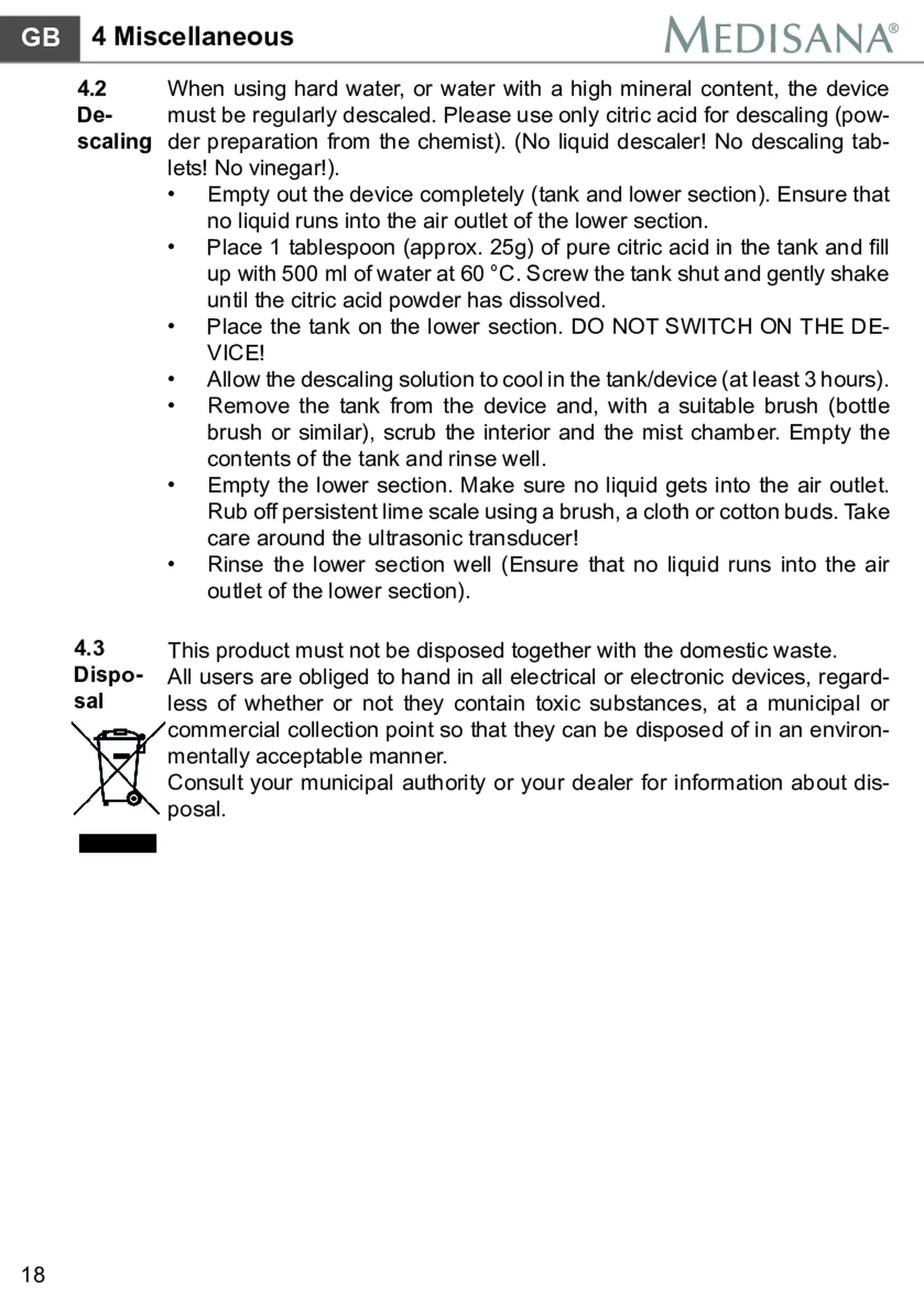 AH 661 Luchtbevochtiger afbeelding van document #24, gebruiksaanwijzing