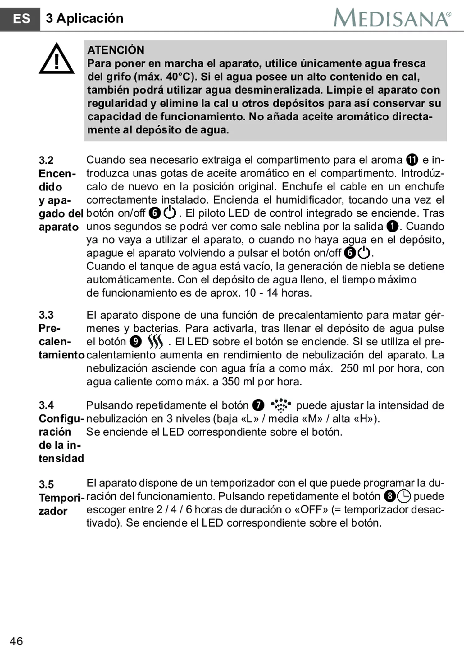 AH 661 Luchtbevochtiger afbeelding van document #52, gebruiksaanwijzing