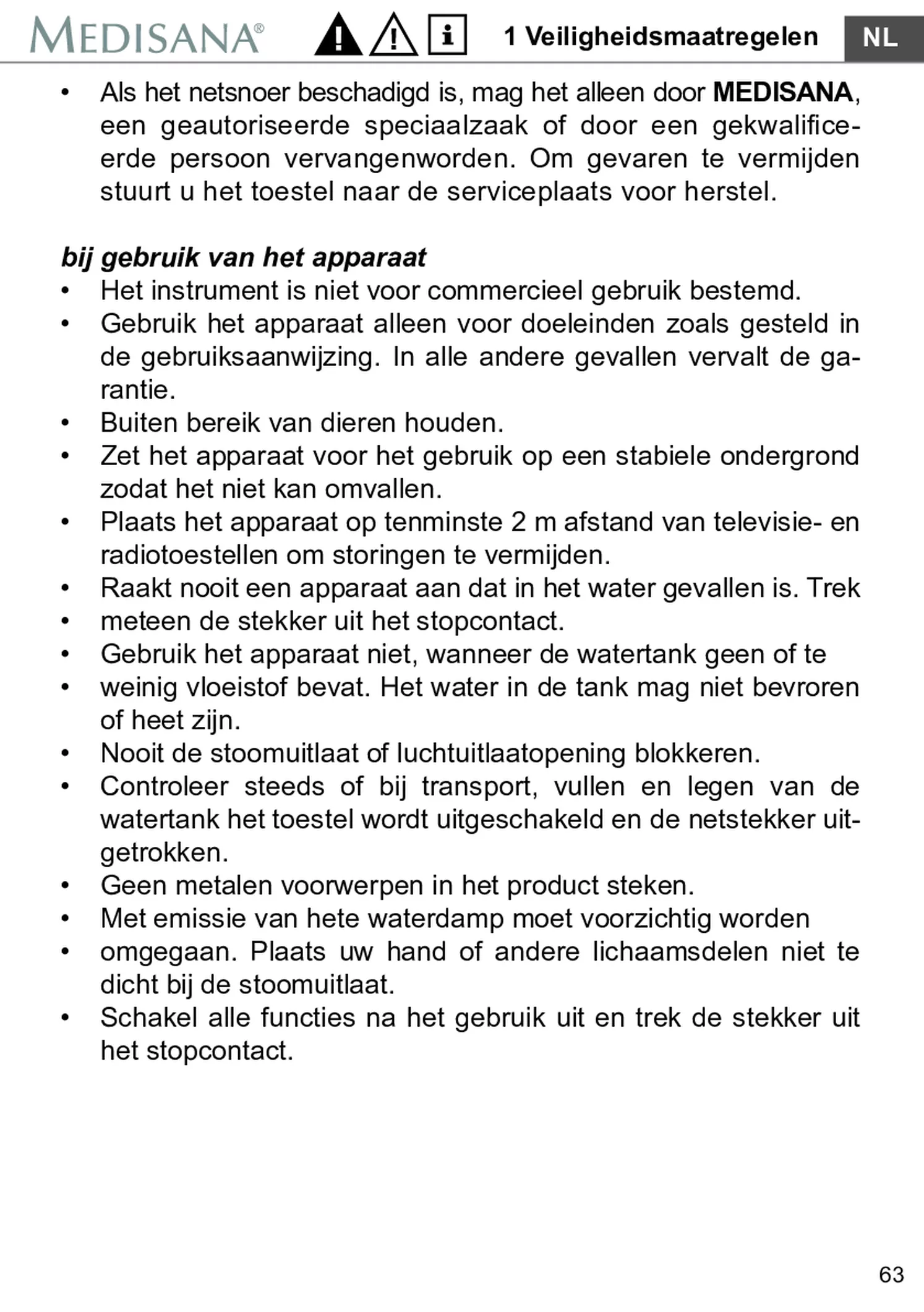 AH 661 Luchtbevochtiger afbeelding van document #69, gebruiksaanwijzing