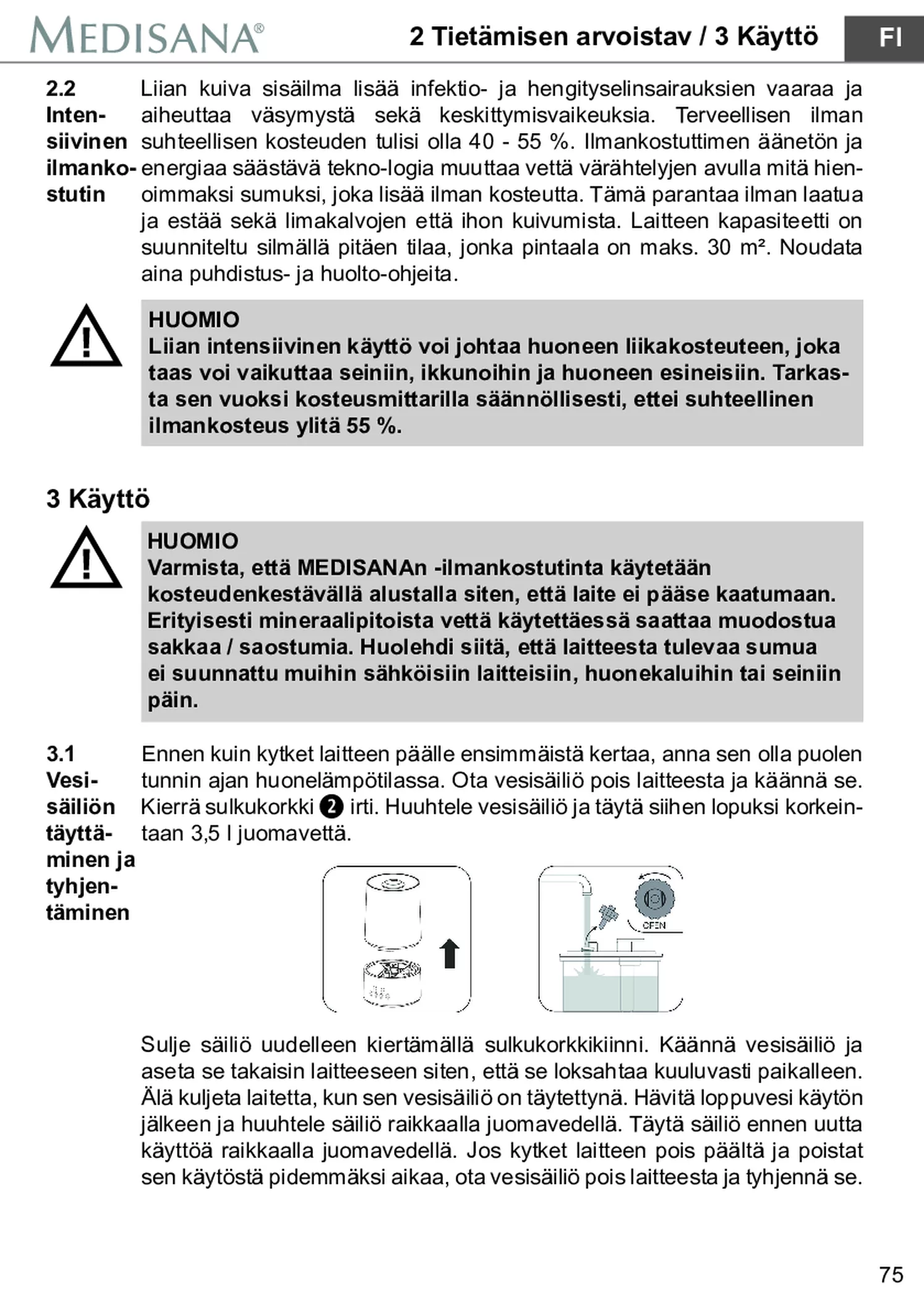 AH 661 Luchtbevochtiger afbeelding van document #81, gebruiksaanwijzing