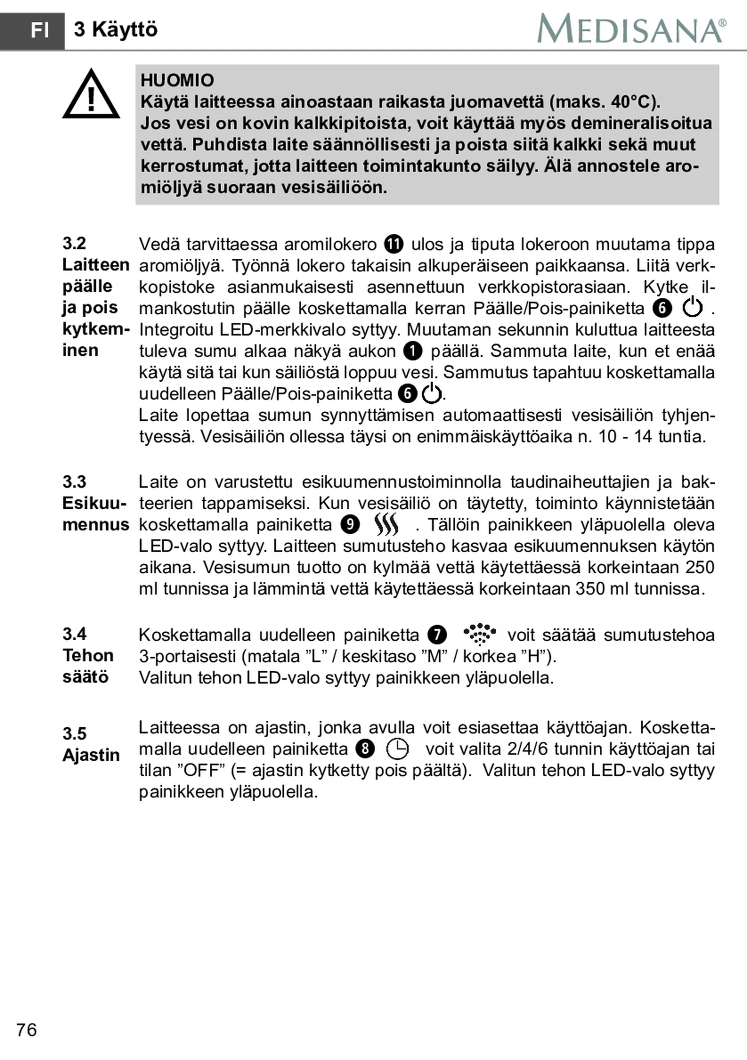 AH 661 Luchtbevochtiger afbeelding van document #82, gebruiksaanwijzing