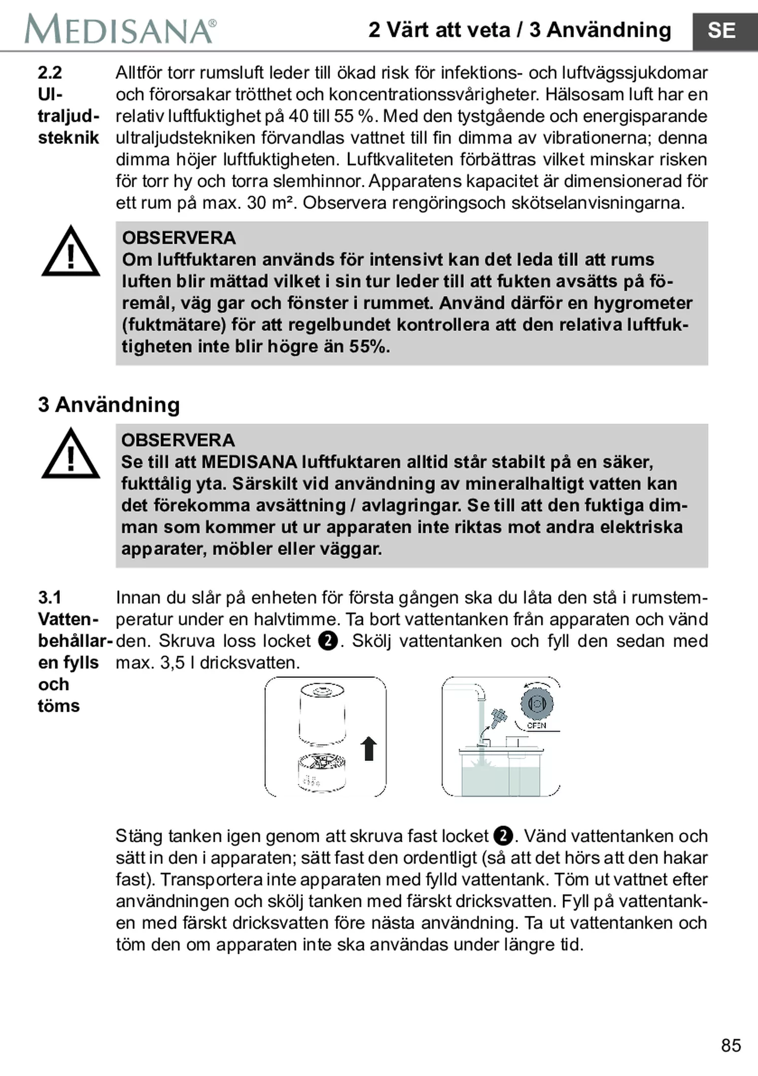 AH 661 Luchtbevochtiger afbeelding van document #91, gebruiksaanwijzing