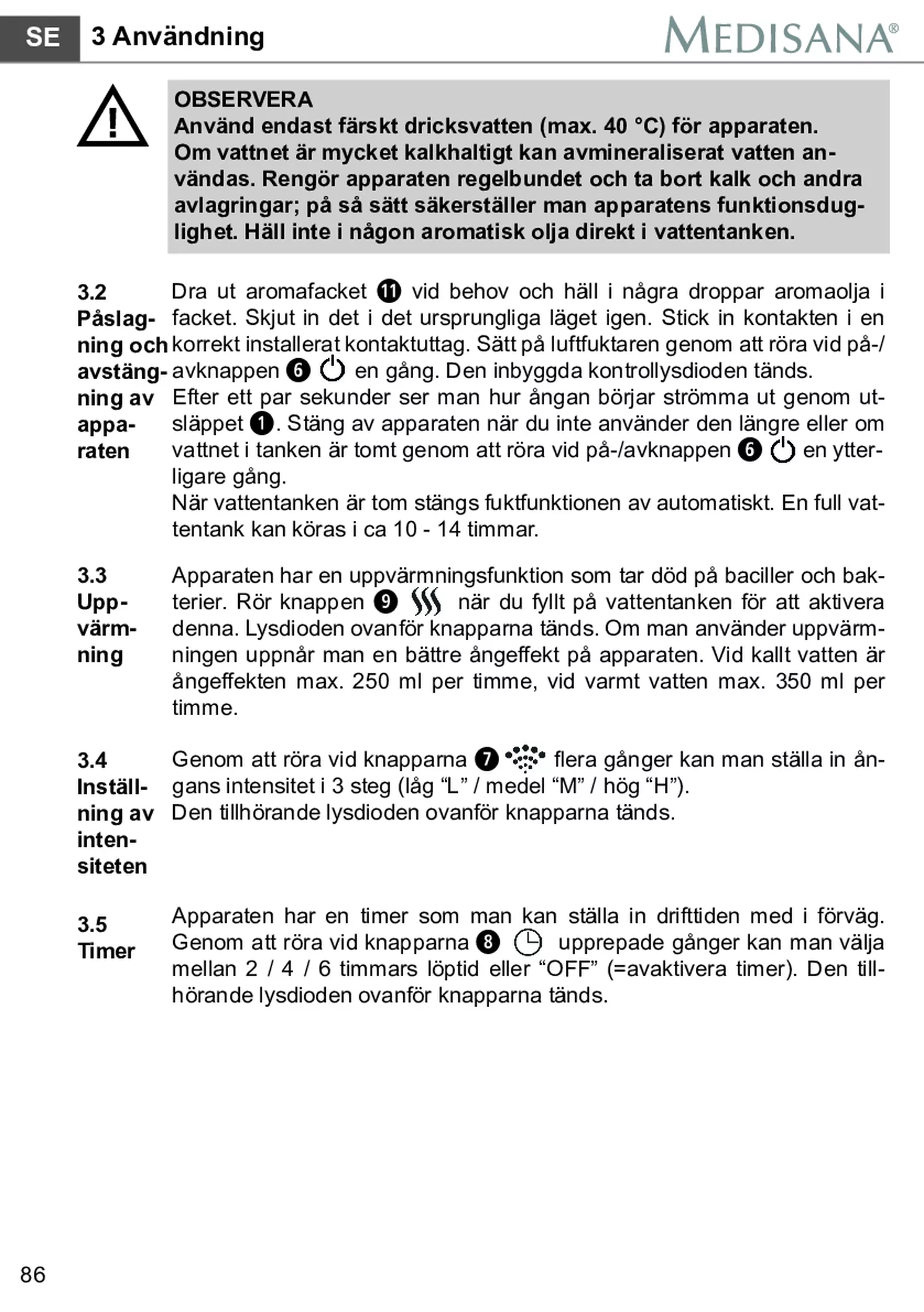 AH 661 Luchtbevochtiger afbeelding van document #92, gebruiksaanwijzing