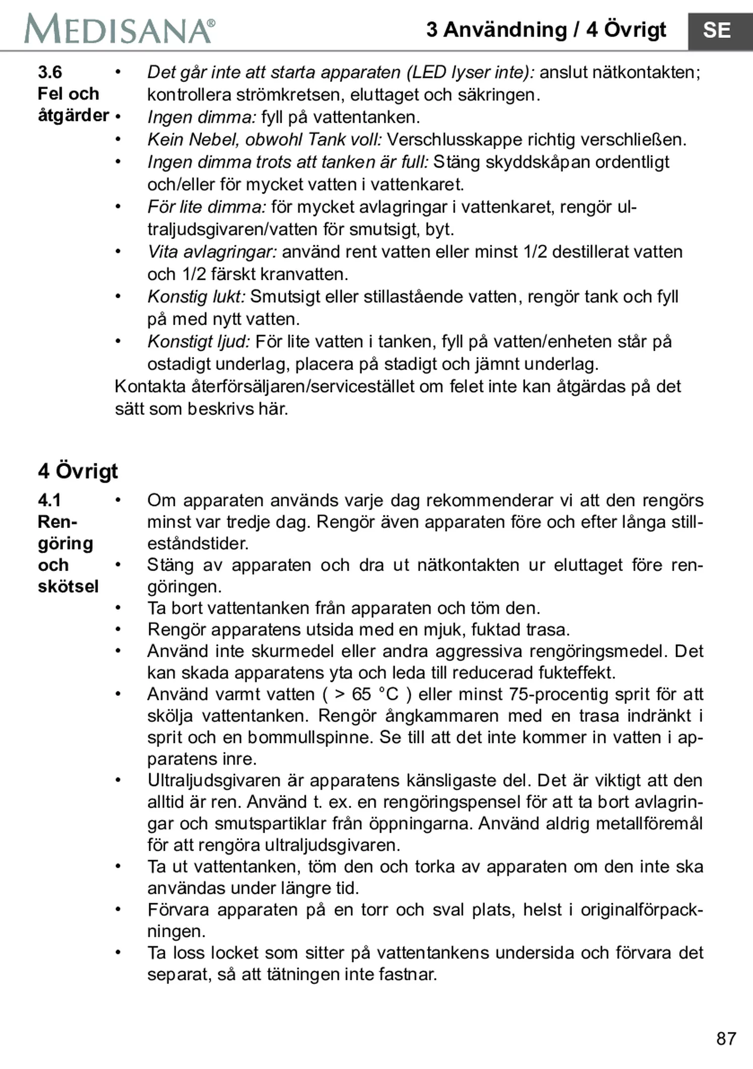 AH 661 Luchtbevochtiger afbeelding van document #93, gebruiksaanwijzing