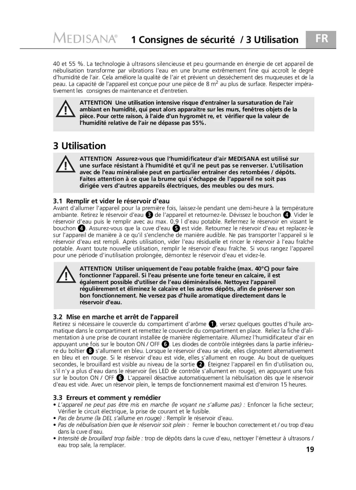 AH 662 Luchtbevochtiger afbeelding van document #19, gebruiksaanwijzing